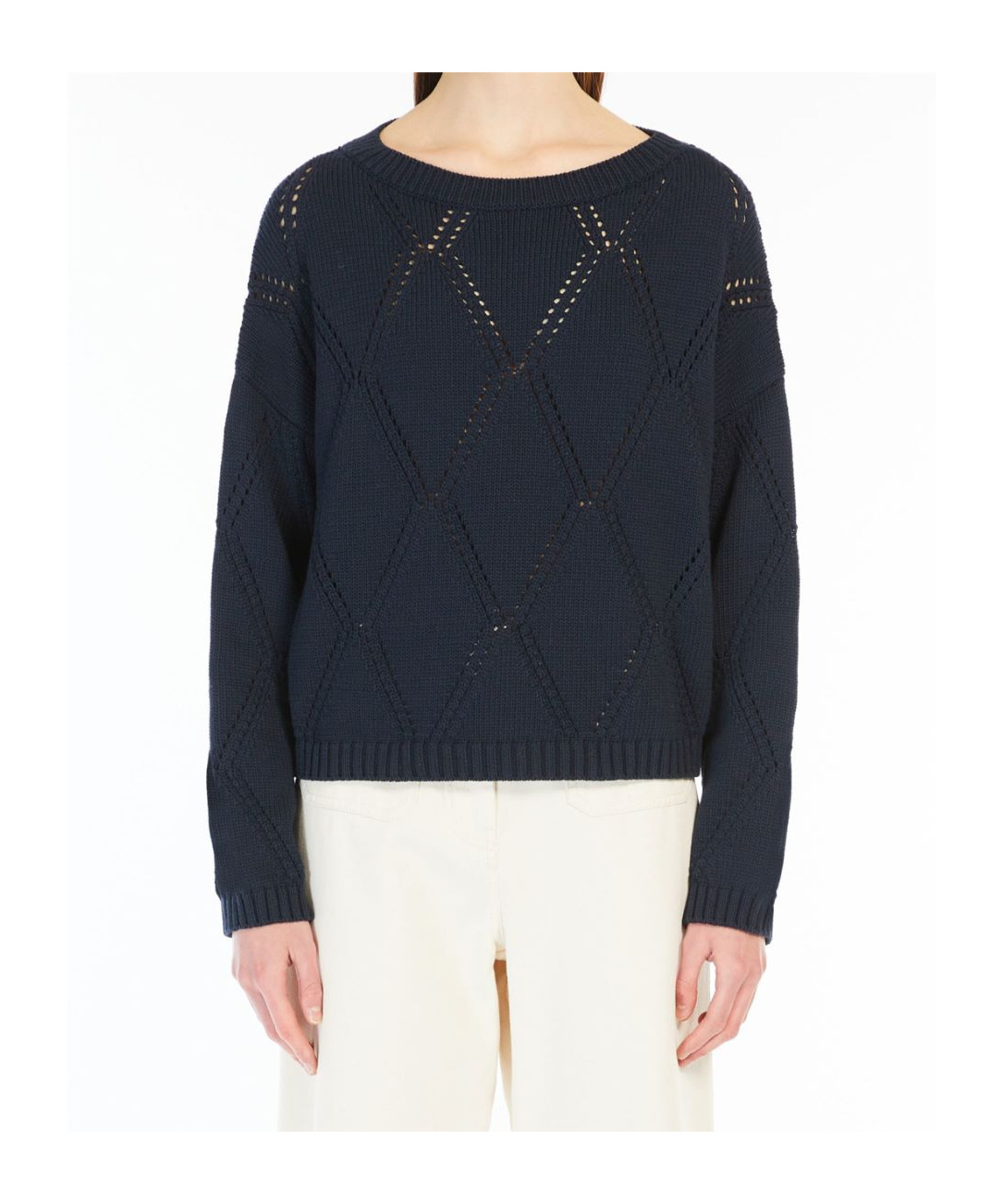 Weekend Max Mara Round Neck Sweater In Black