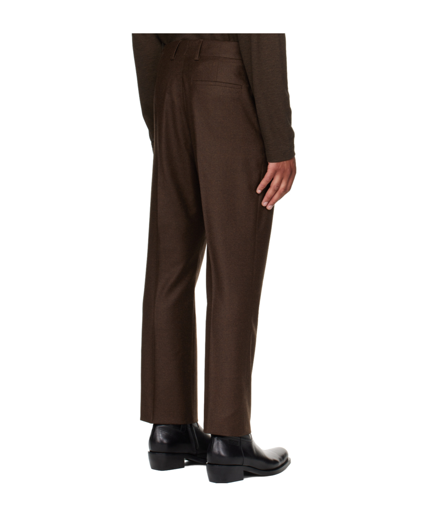 Ferragamo Tailored Trousers In Brown
