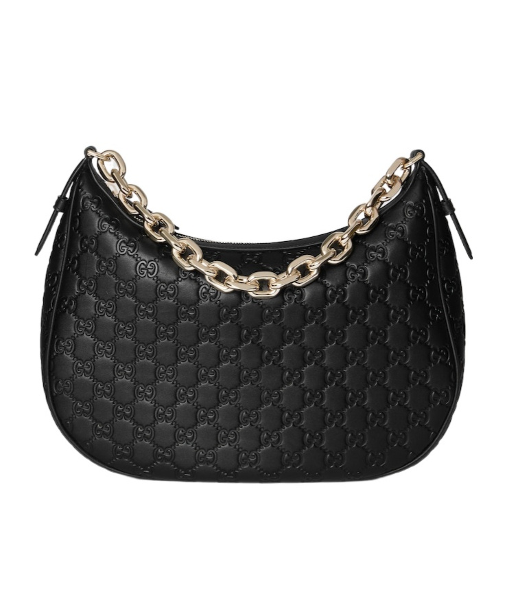 Gucci Women Gg Emblem Large Shoulder Bag In Black