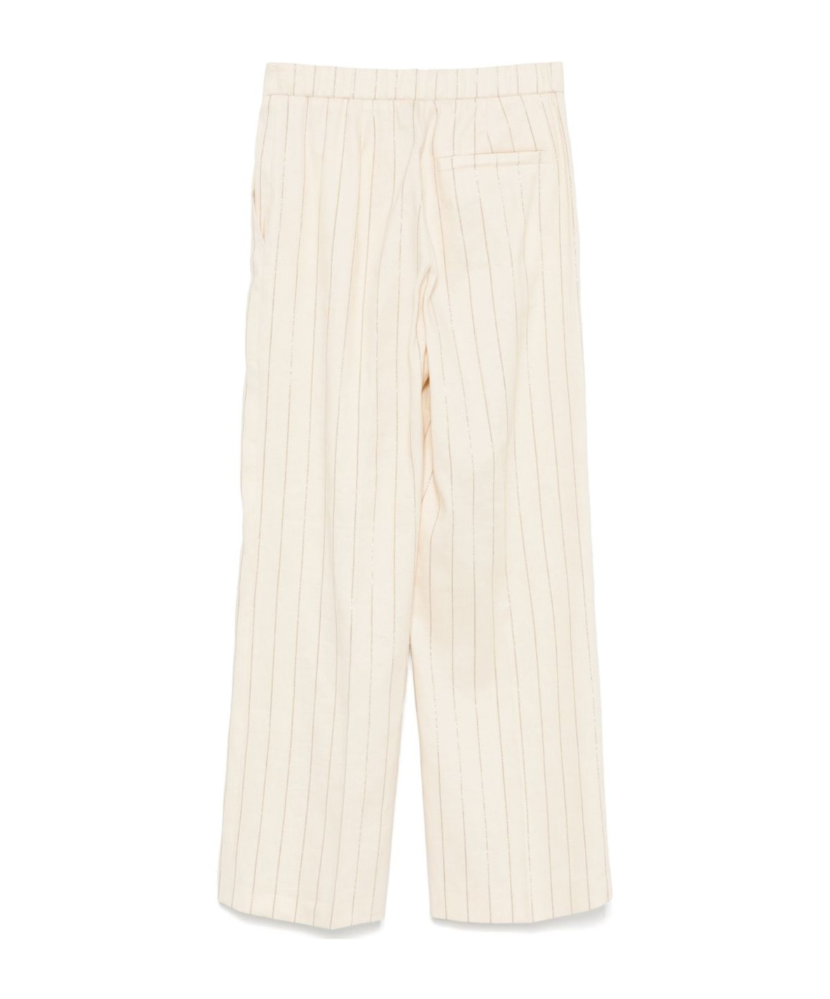 Seventy Cream Linen Blended Pinstriped Jacket In Neutral