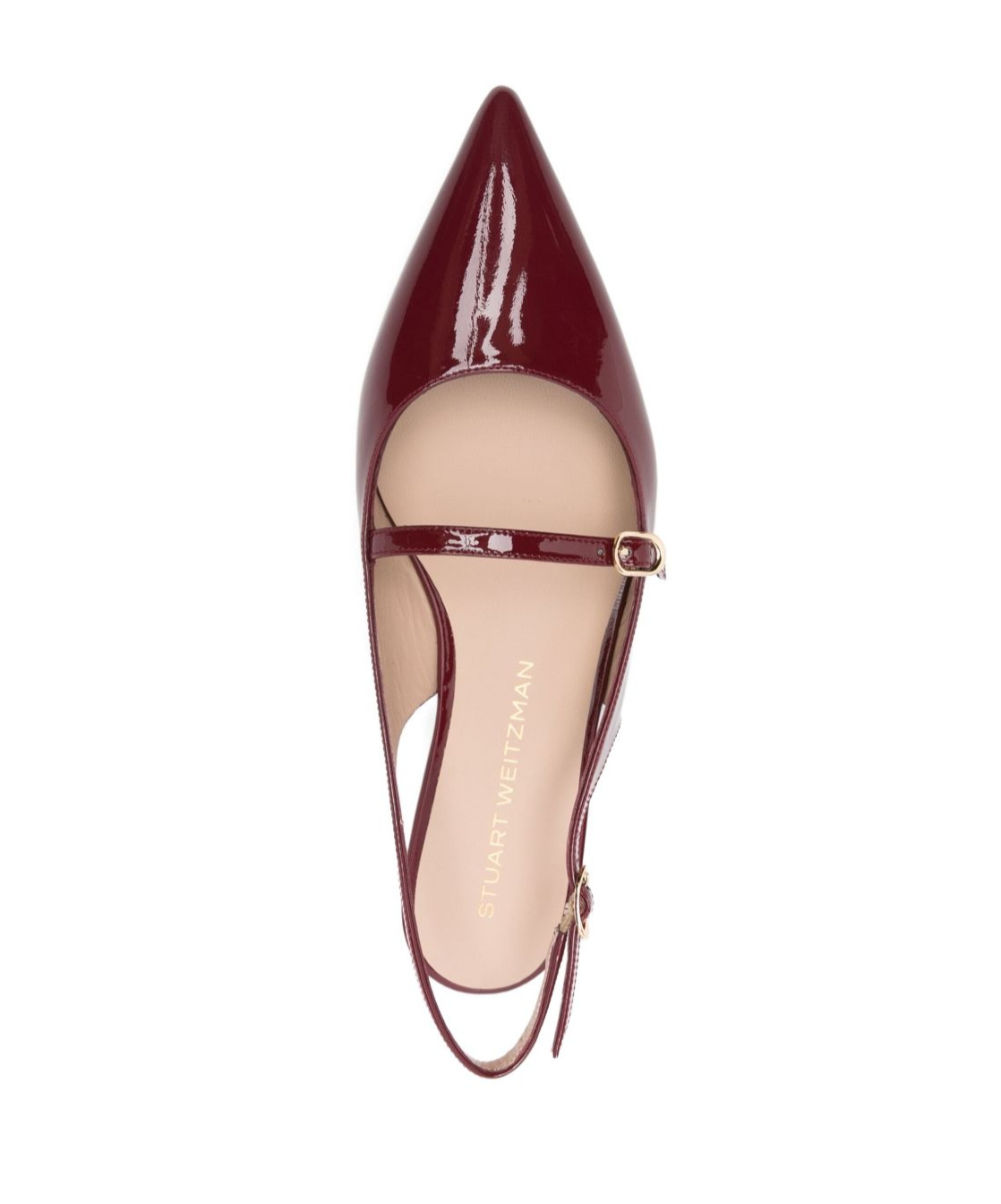 Stuart Weitzman Adjustable Strap Slingback Sandals In Burgundy