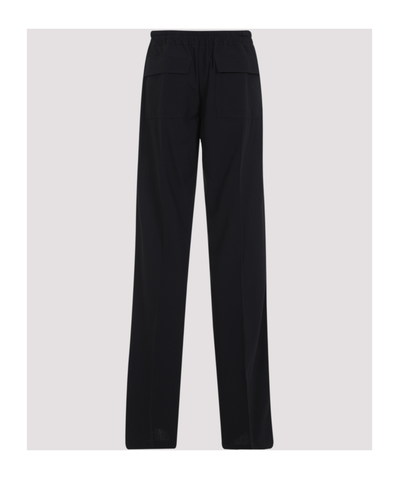 Rick Owens Elastic Waist Casual Pants In Black