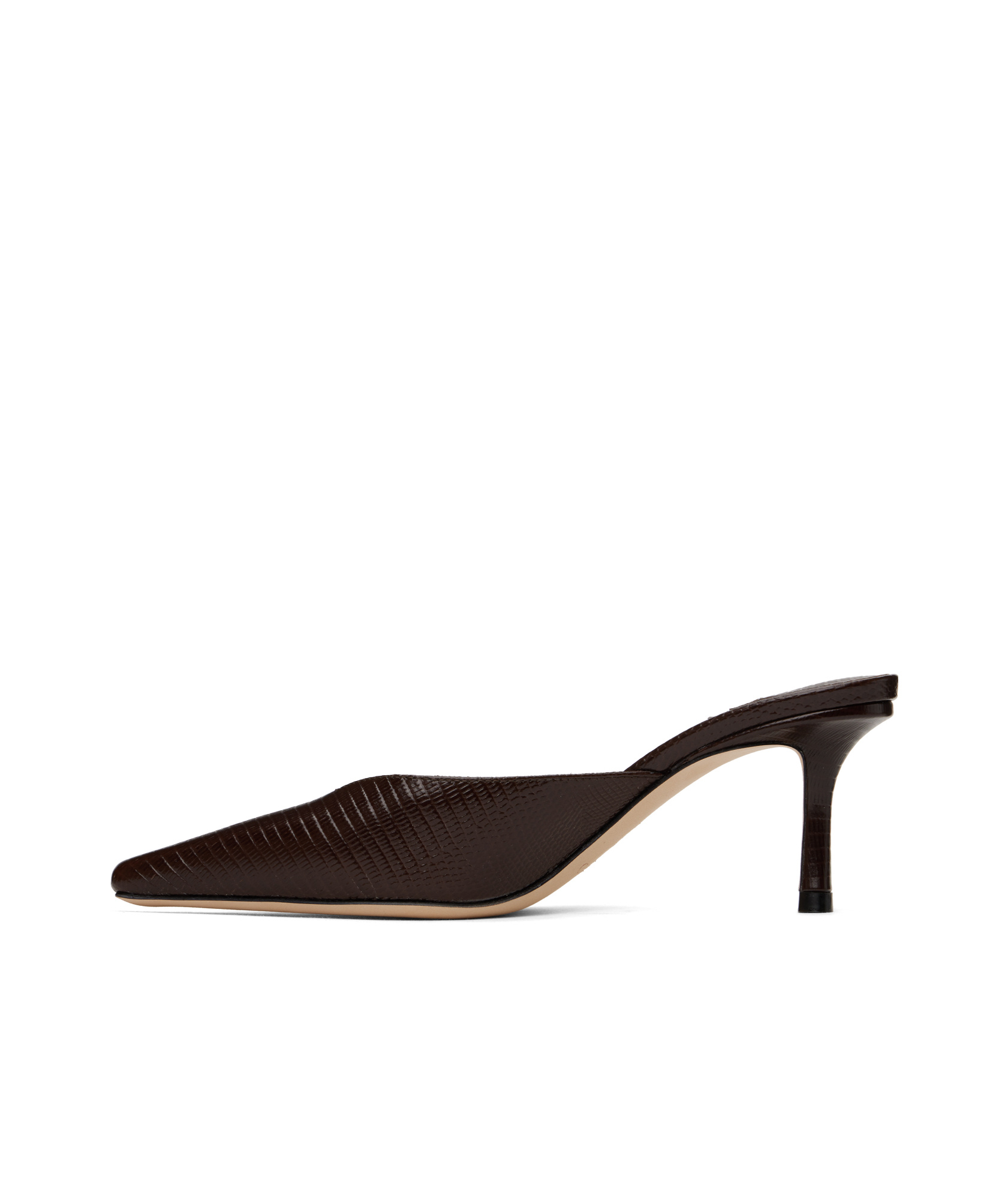 Jimmy Choo Vivi 65 Lizard Print Leather Mules In Brown