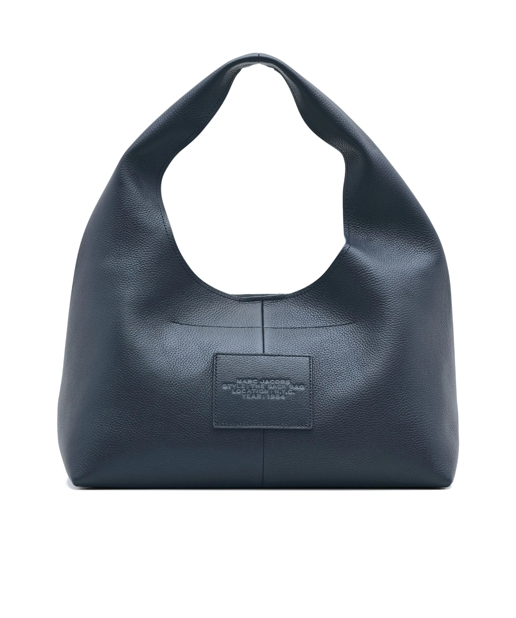 Marc Jacobs Calfskin Shoulder Bag With Distinctive Hobo Shape In Black
