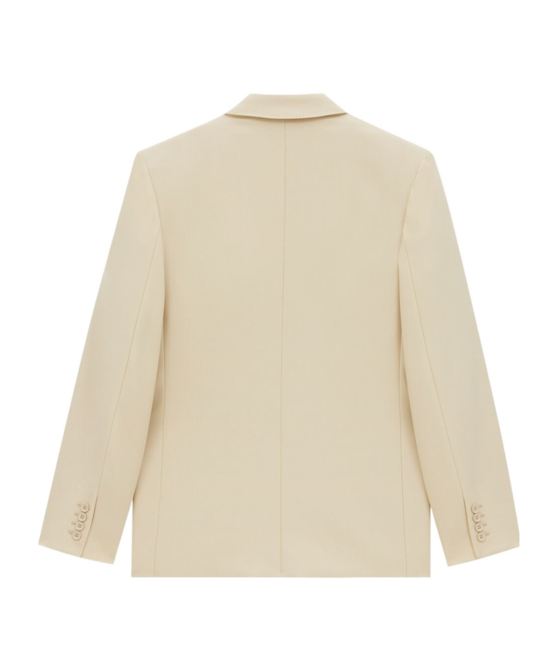 Saint Laurent Lapel Long-sleeved Suit Coat In Nude