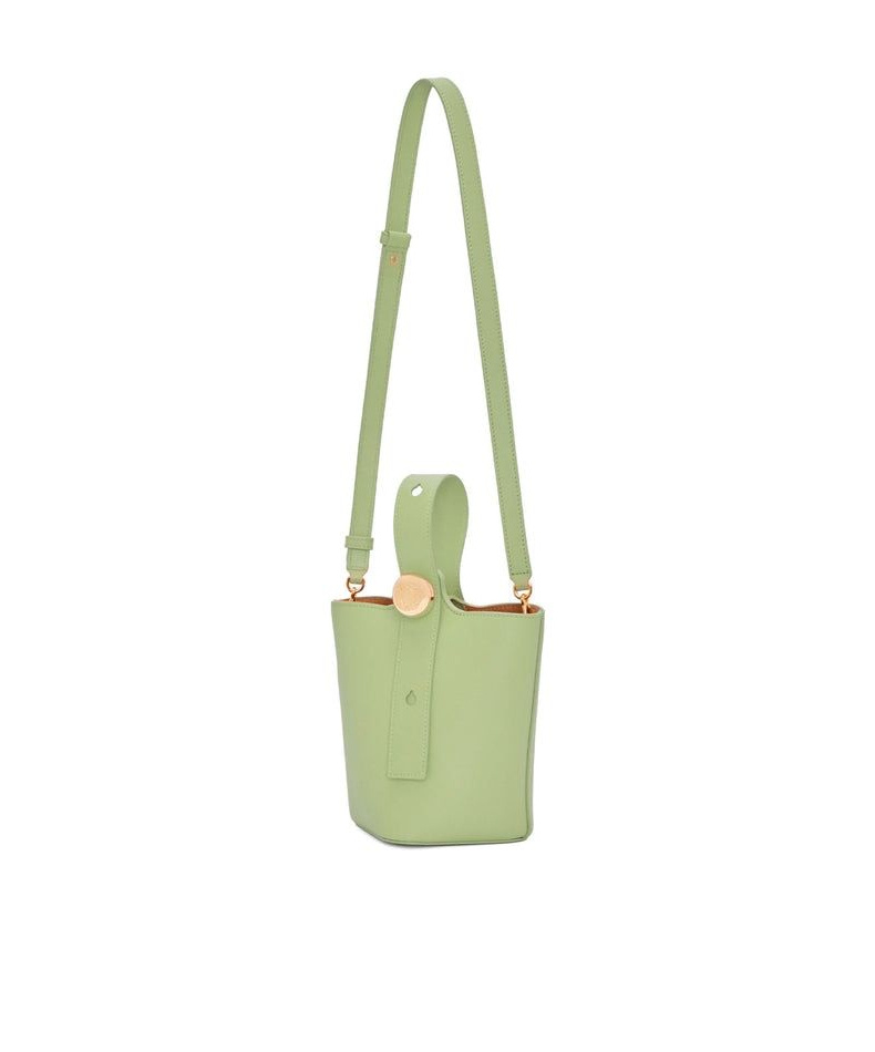 Loewe Women's Medium Pebble Bucket Bag In Green