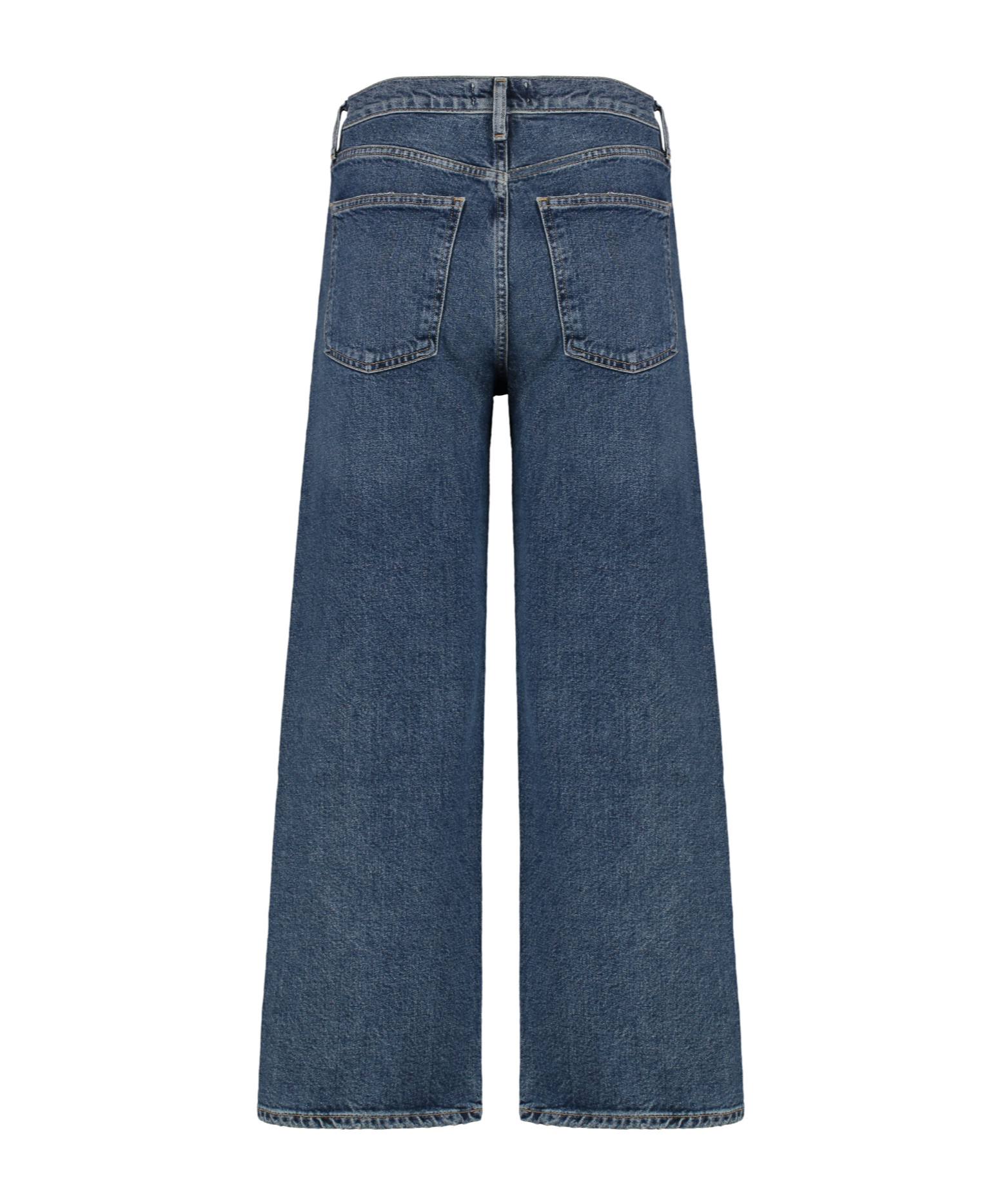 Agolde Denim Trousers With Belt Loops In Blue