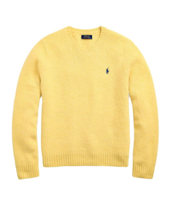 Shop Polo Ralph Lauren Polo Pony-embroidered Sweater In Yellow