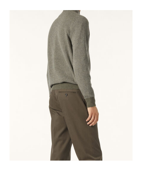 Loro Piana Roadster Mezzocollo Sweater In Gray