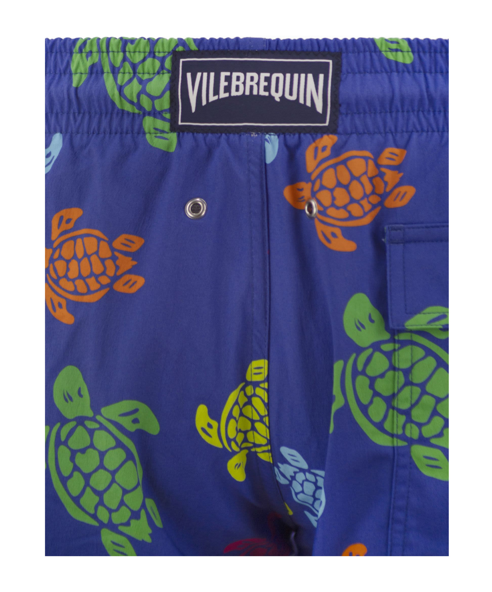 Vilebrequin Tortues Multicolor Elasticized Men`s Swim Shorts In Blue