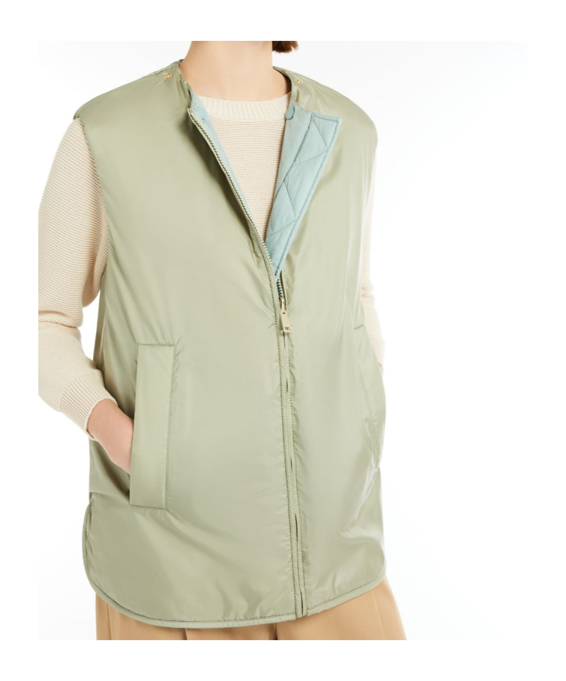 Weekend Max Mara Double-sided Vest In Gray