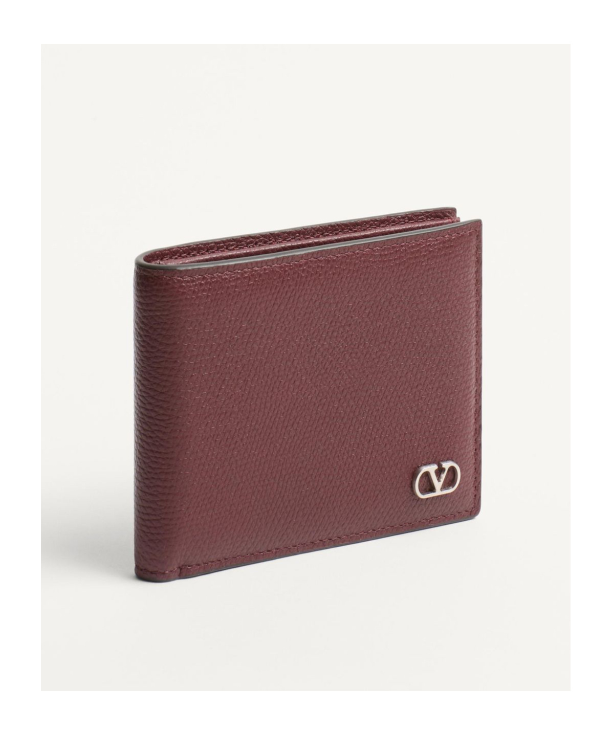 Valentino Bi-fold Textured Vlogo Signature Wallet