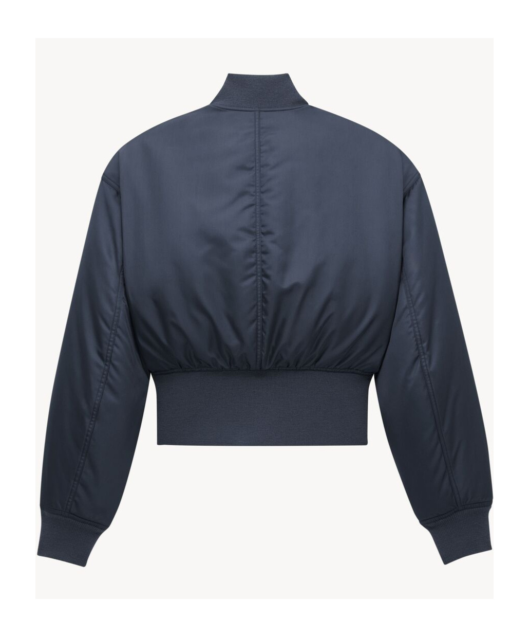Saint Laurent Padded Bomber Jacket In Black