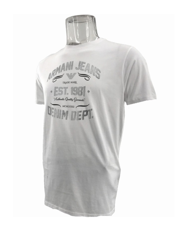ARMANI JEANS ROUND COLLAR LOGO T-SHIRT