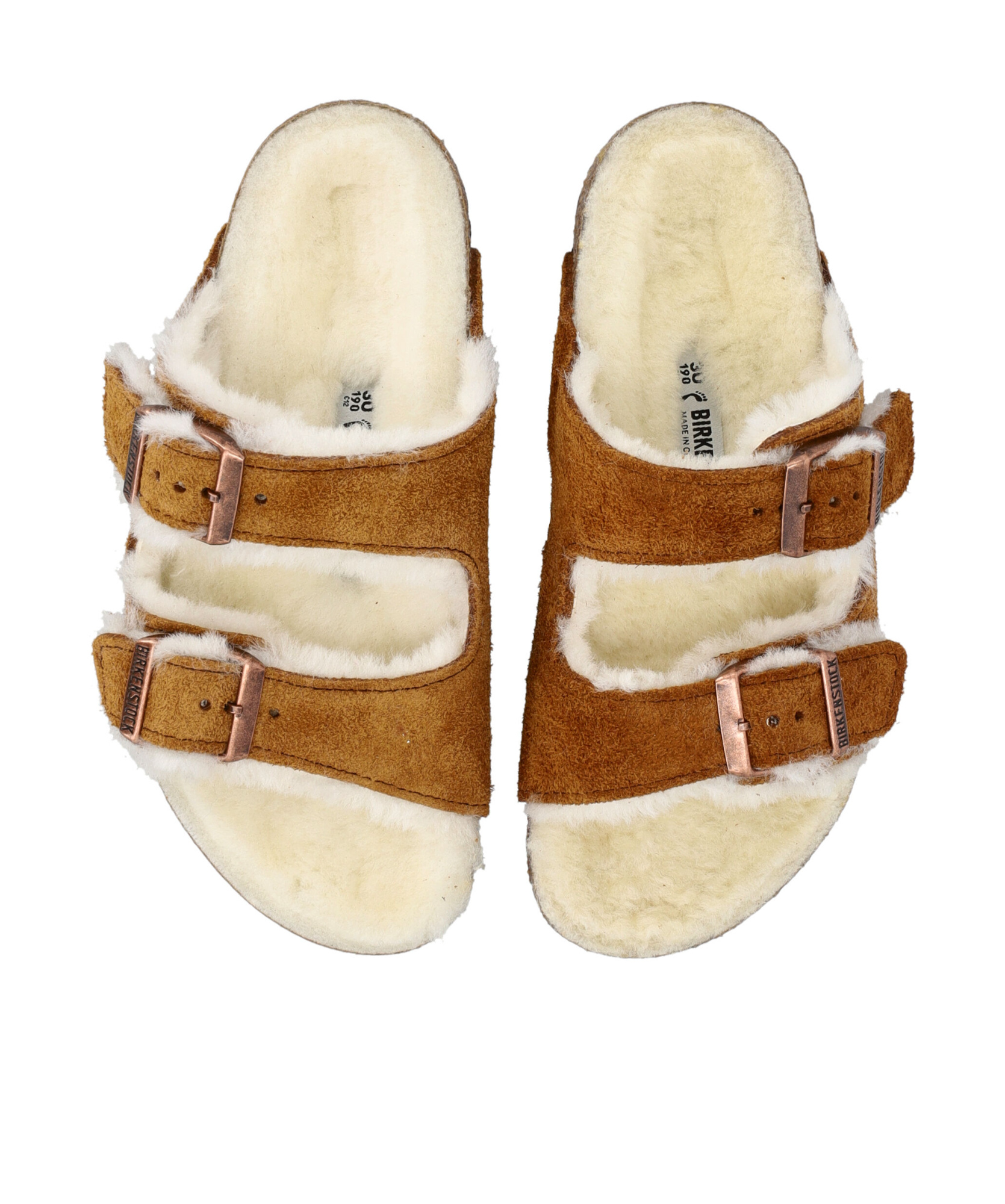 Birkenstock Arizona Shearling-trim Sandals
