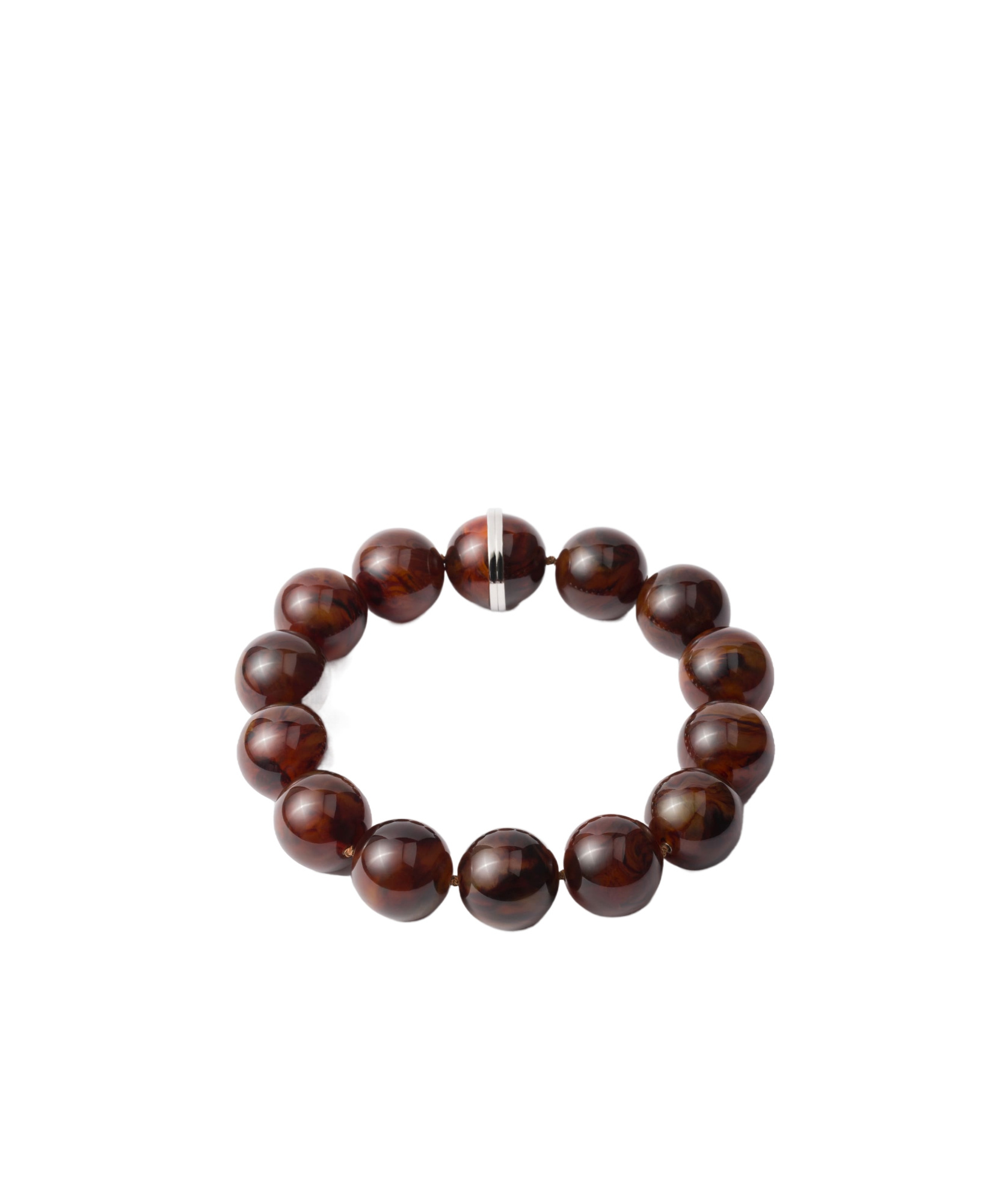 Prada Choker Aus Plexiglas Und Metall In Ochre