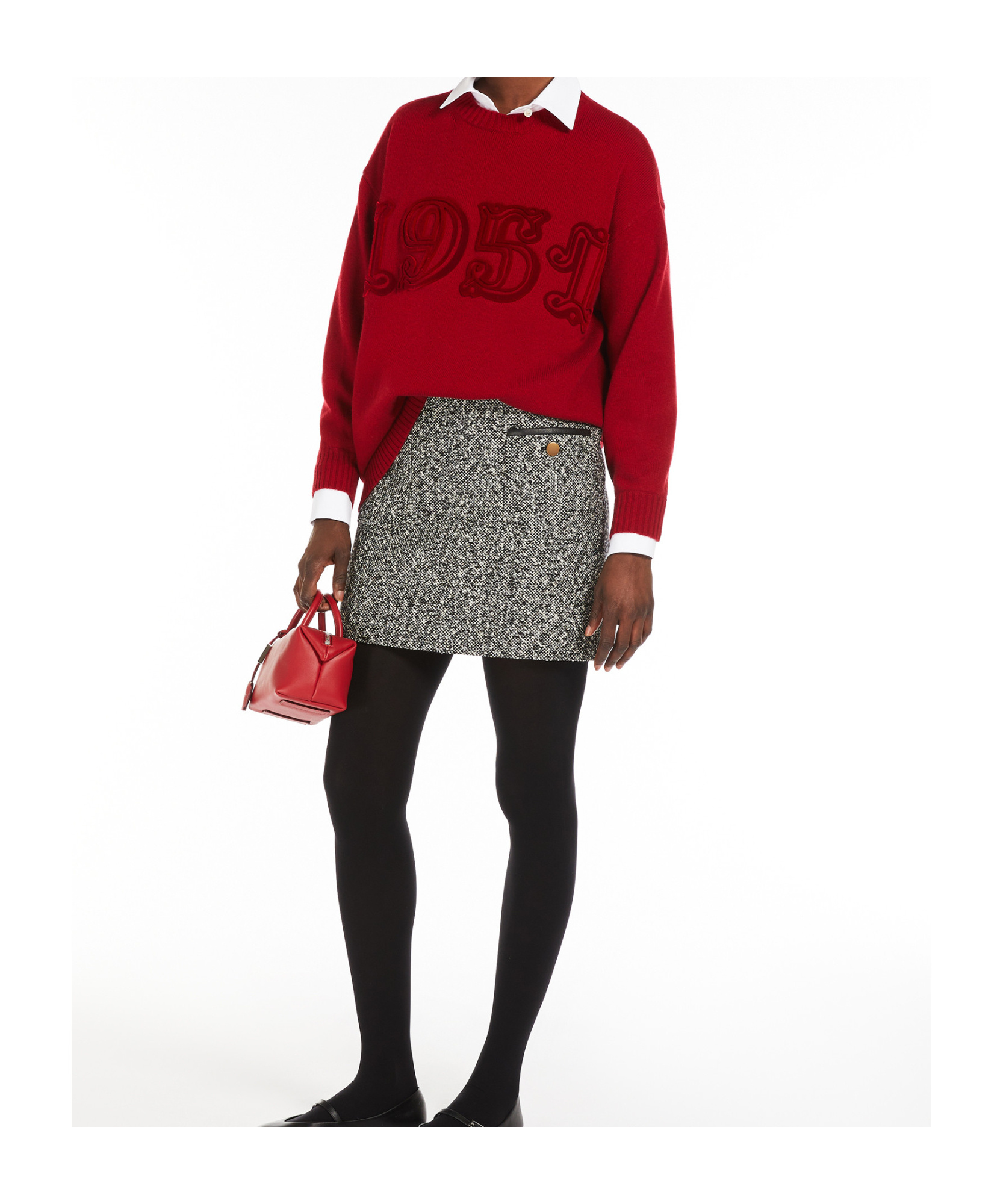 Max Mara Extra Large Wool And Cashmere Pullover In Red