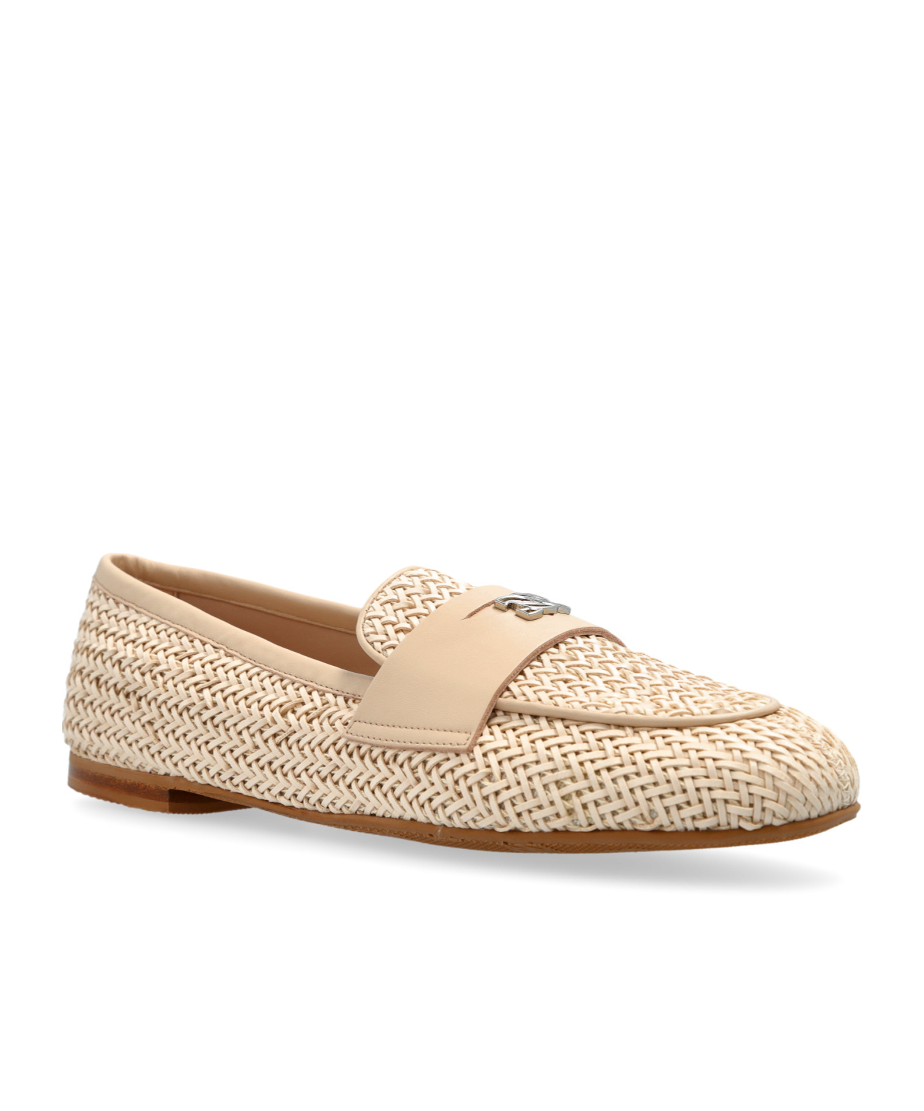 Casadei Round Head Loafer Shoes In Nude