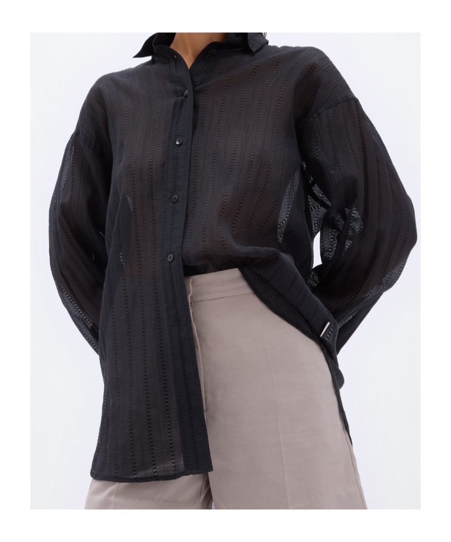 Remain Birger Christensen Perforated Shirt In Black