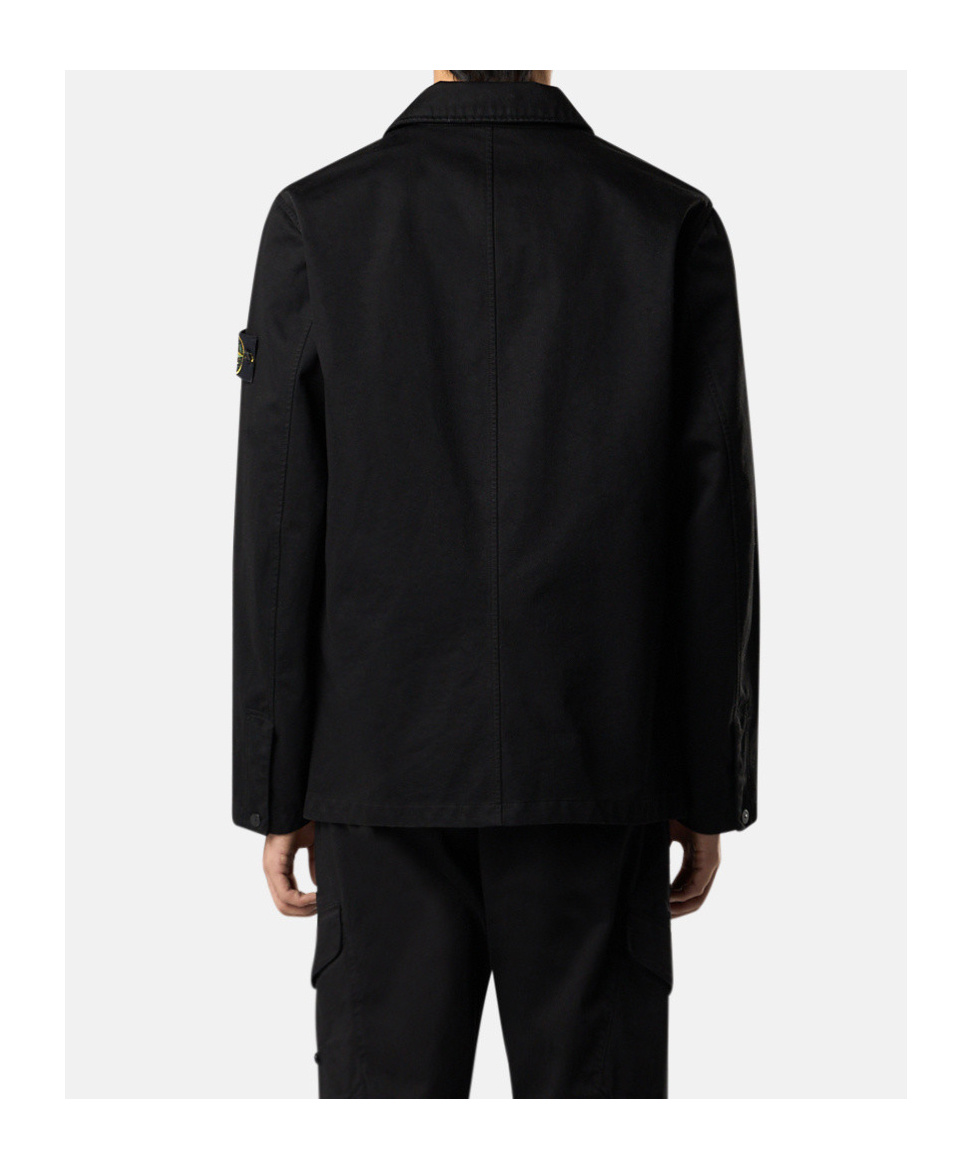 Stone Island Windproof Suit Coat In Black