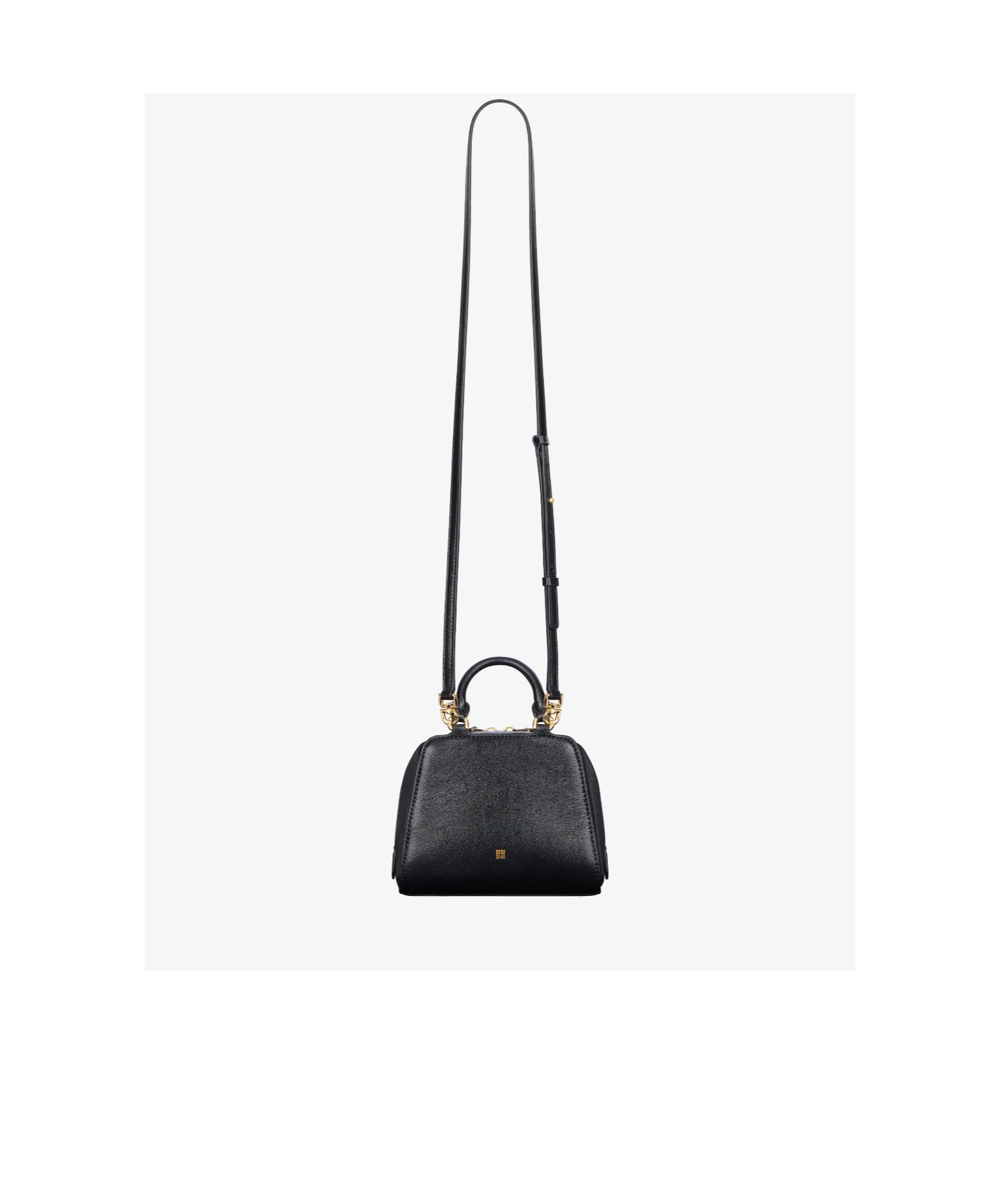 Shop Givenchy Micro Antigona Cube Bag In Leather In Black