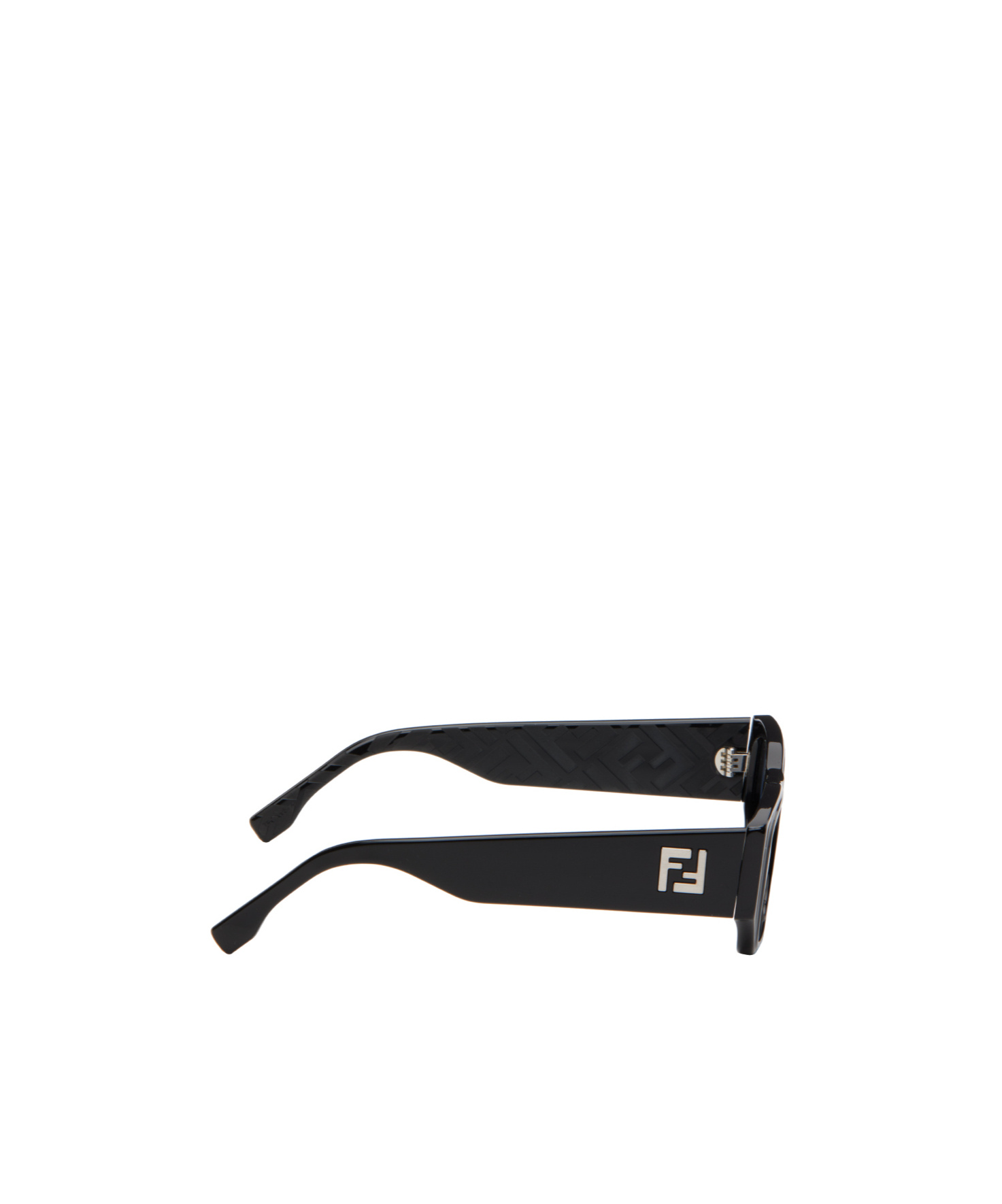 Fendi Ff Squared Sunglasses In Shiny Black