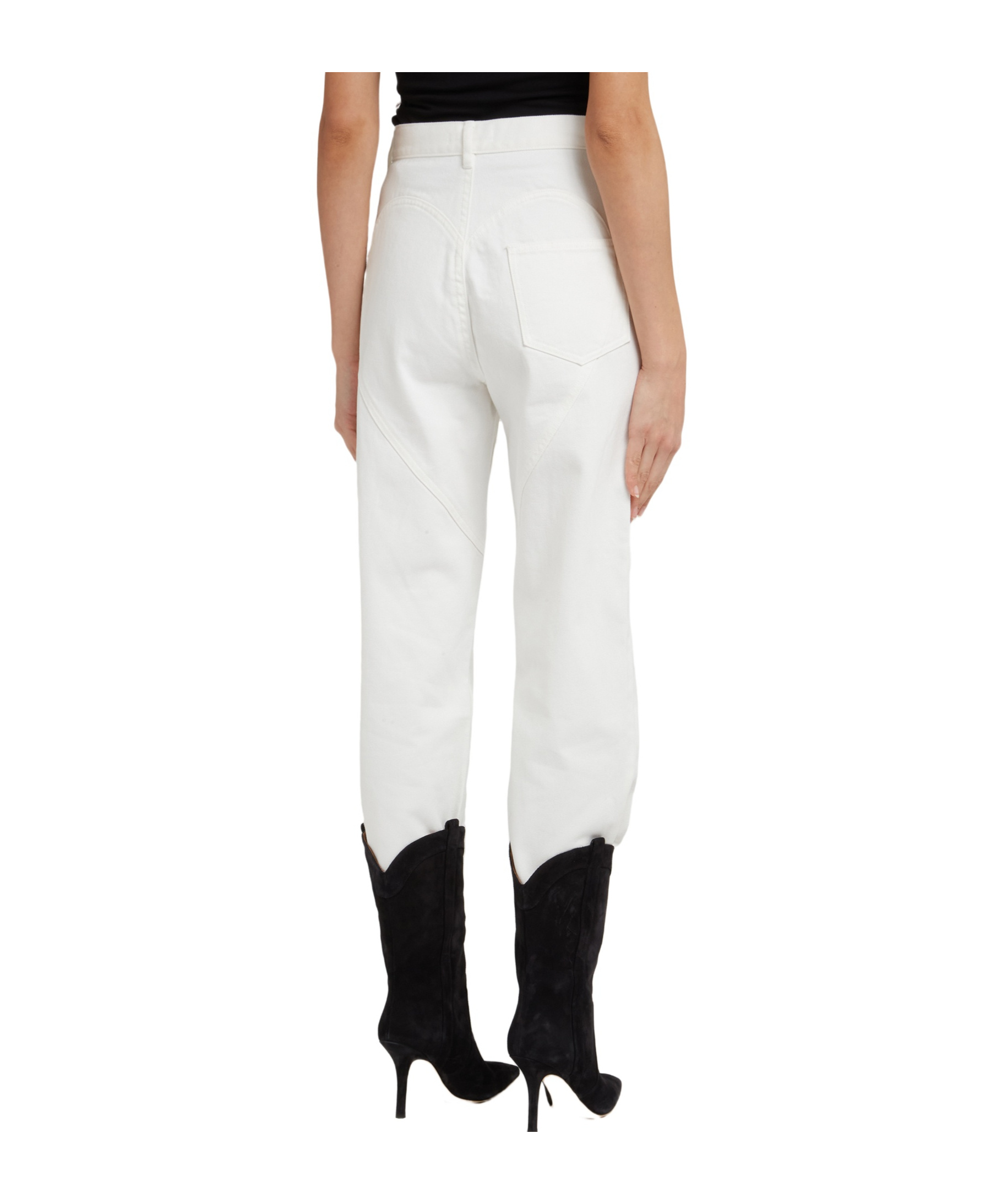 Shop Area Crystal-embellished Jeans In White