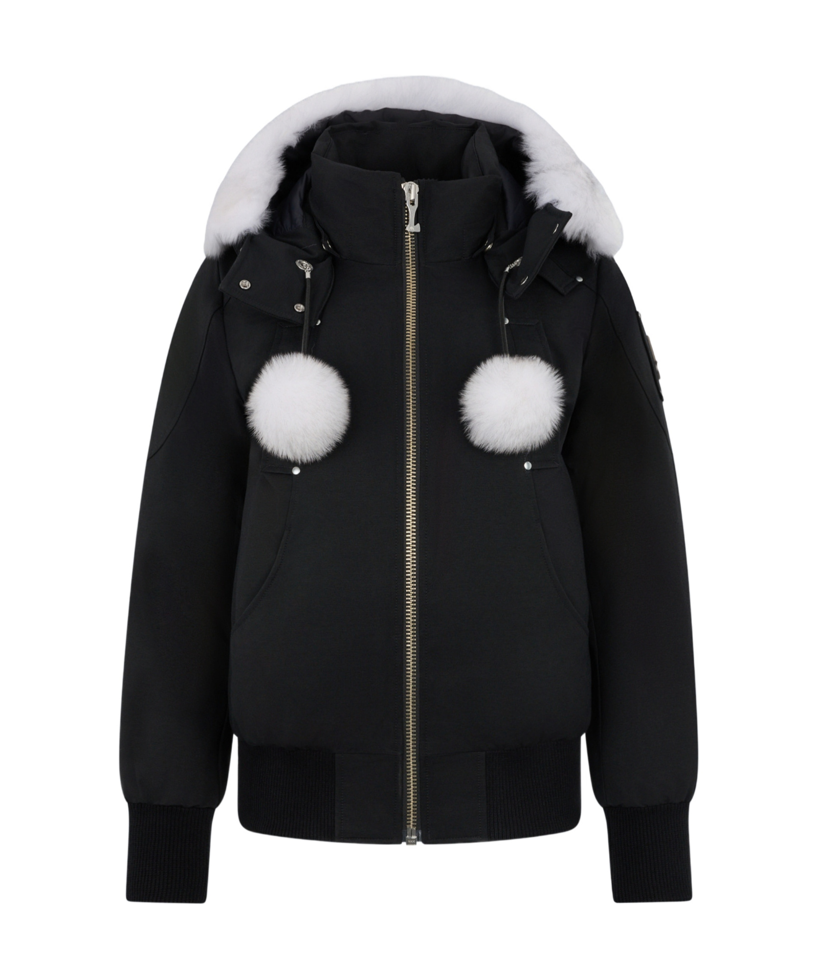Moose Knuckles Long-sleeved Down Jacket In Black