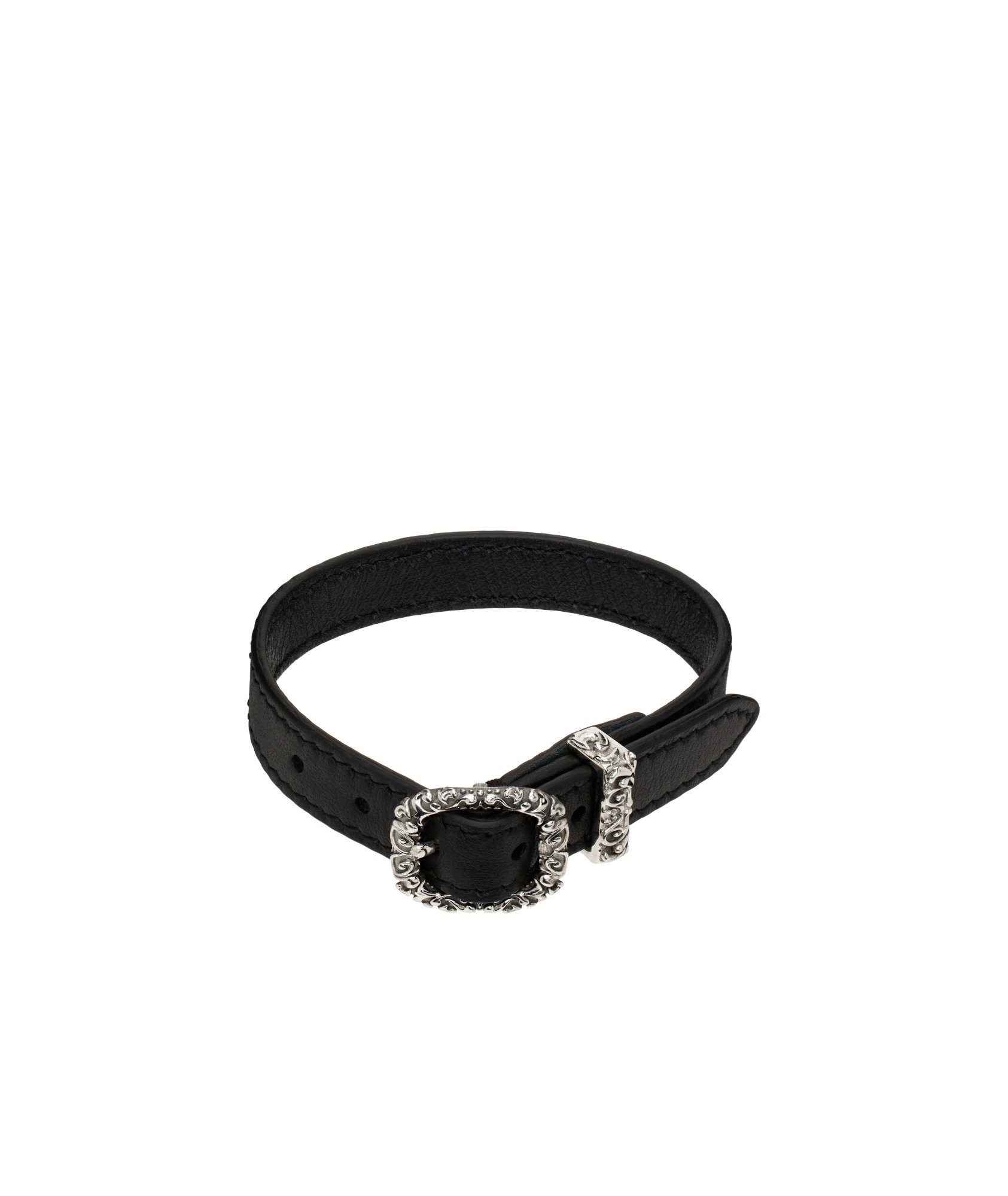 Emanuele Bicocchi Buckled Small Bracelet In Black
