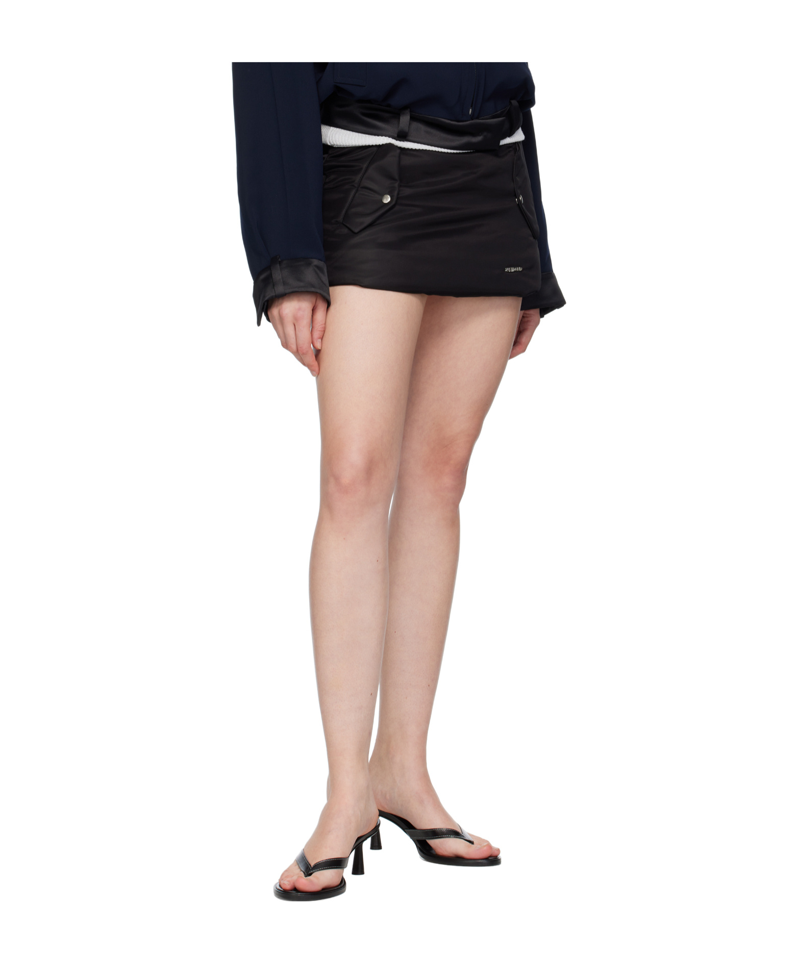 We11 Done Nylon Mini Skirt In Black