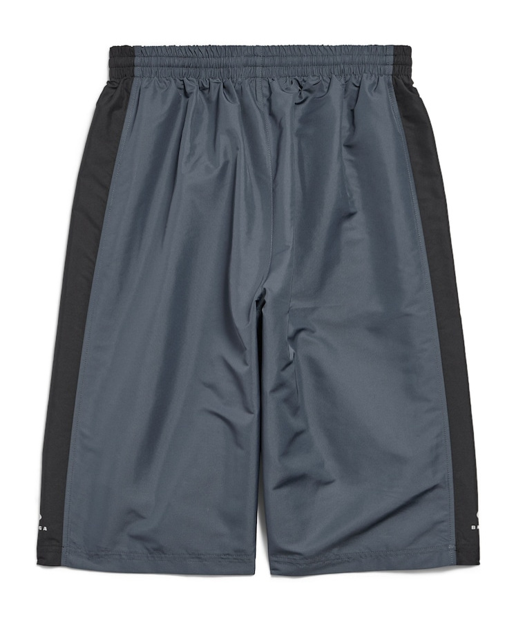 Balenciaga Men's Loop Sports Icon Basketball Swim Shorts In Anthracite/black