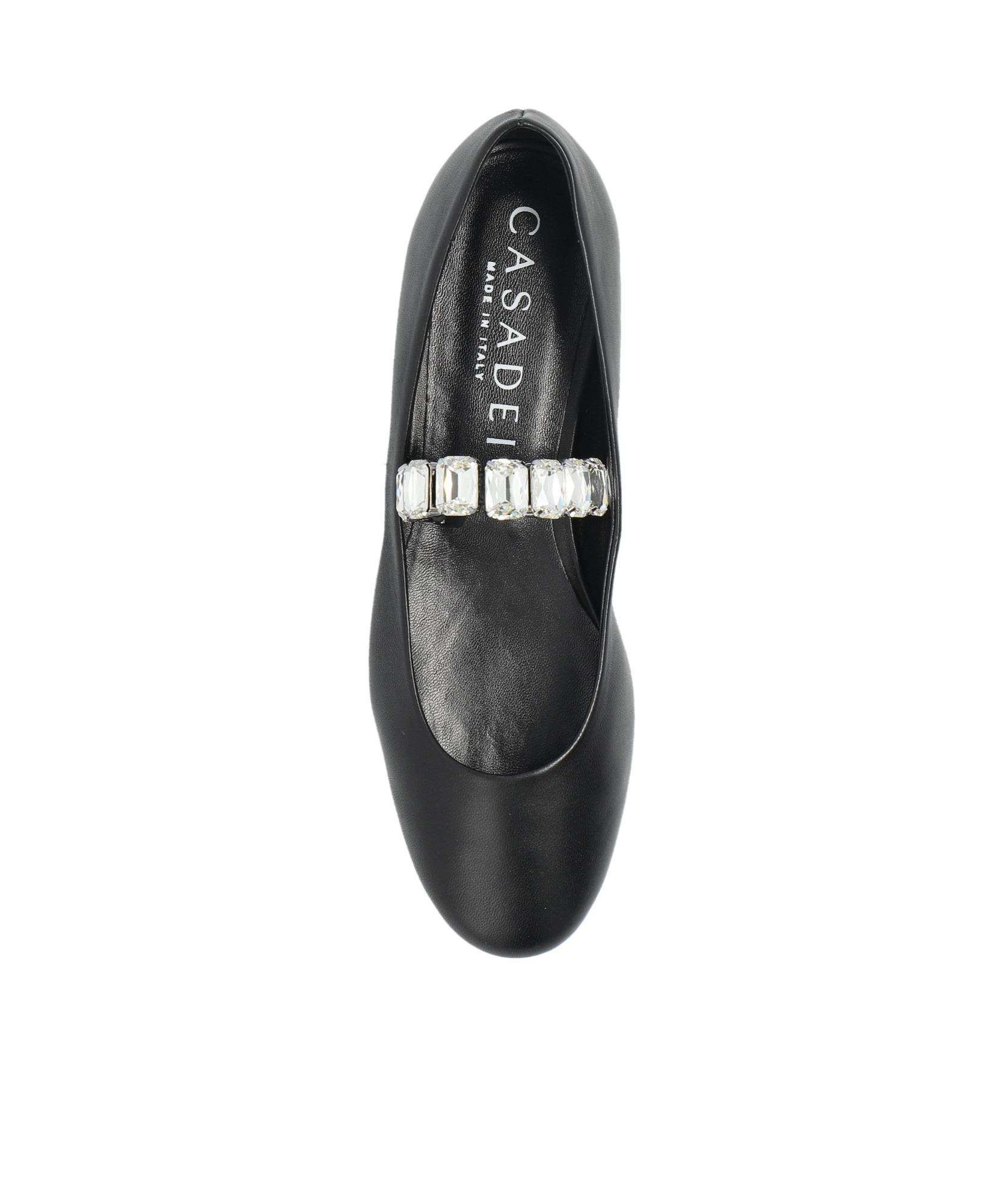 Casadei Crystal-embellished Ballet Flats In Black