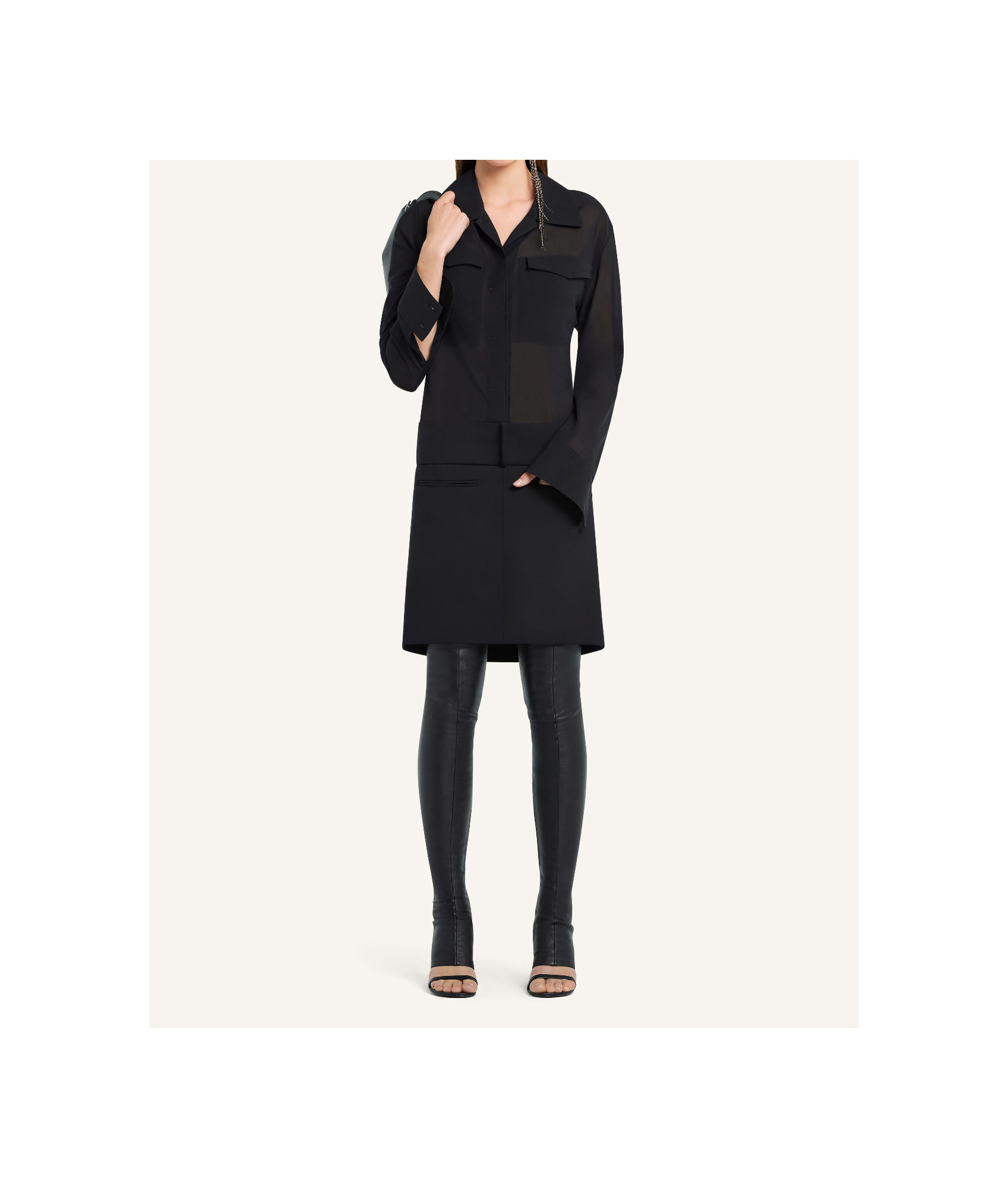 Shop Courrèges Cotton Shirt In Black