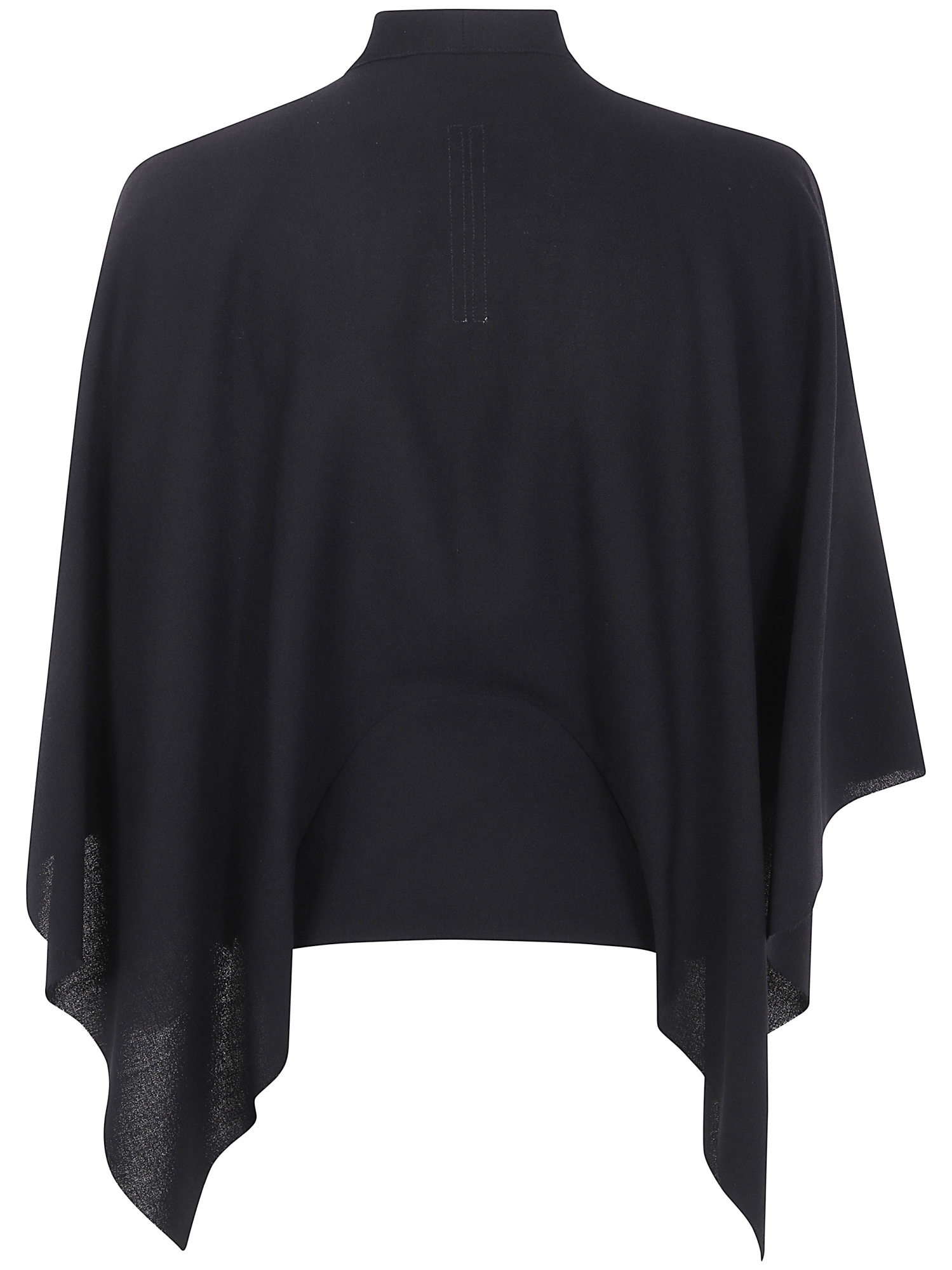 Rick Owens Tie-front Cape Top In Black