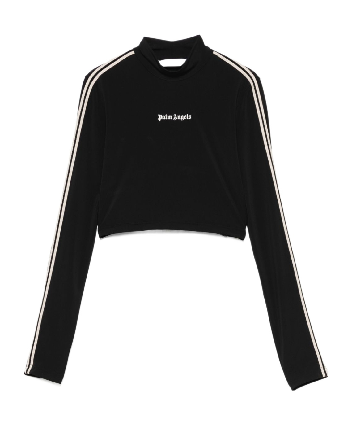 Shop Palm Angels Logo-embroidered T-shirt In Black