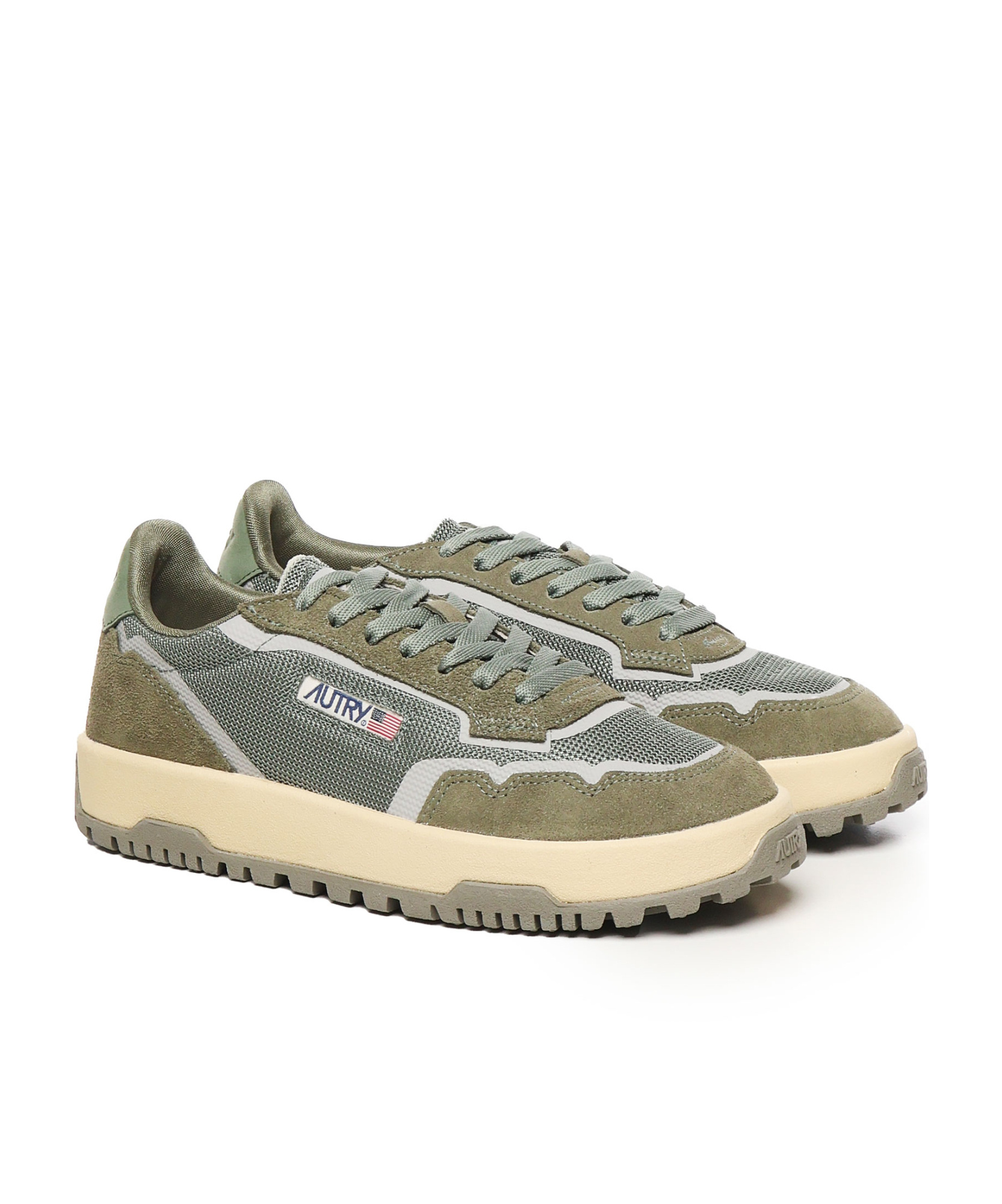 Autry Wildpace Nubuck And Rubber-trimmed Suede And Mesh Sneakers In Multicolor
