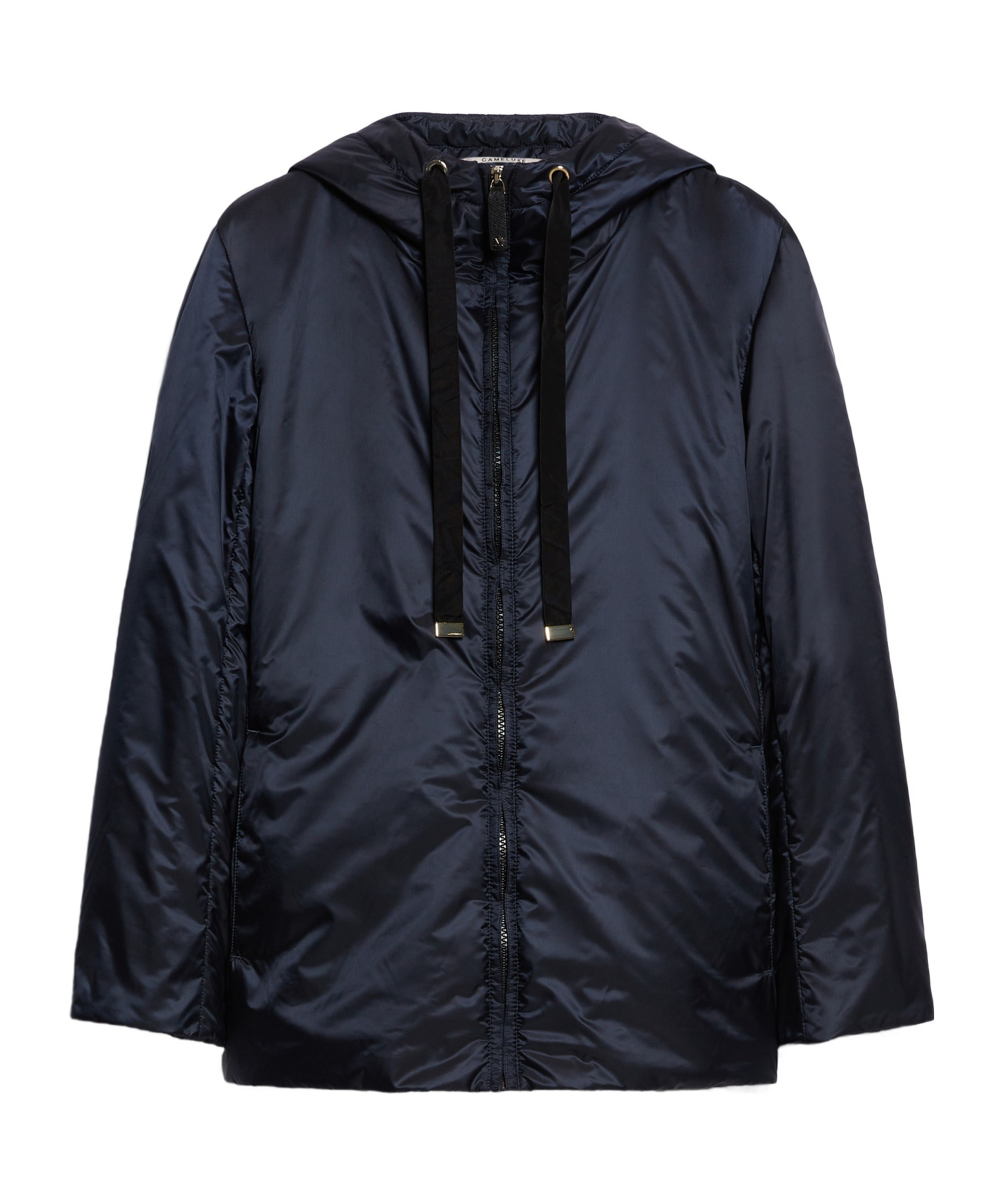 Max Mara Travel Waterproof Technical Fabric Jacket In Black