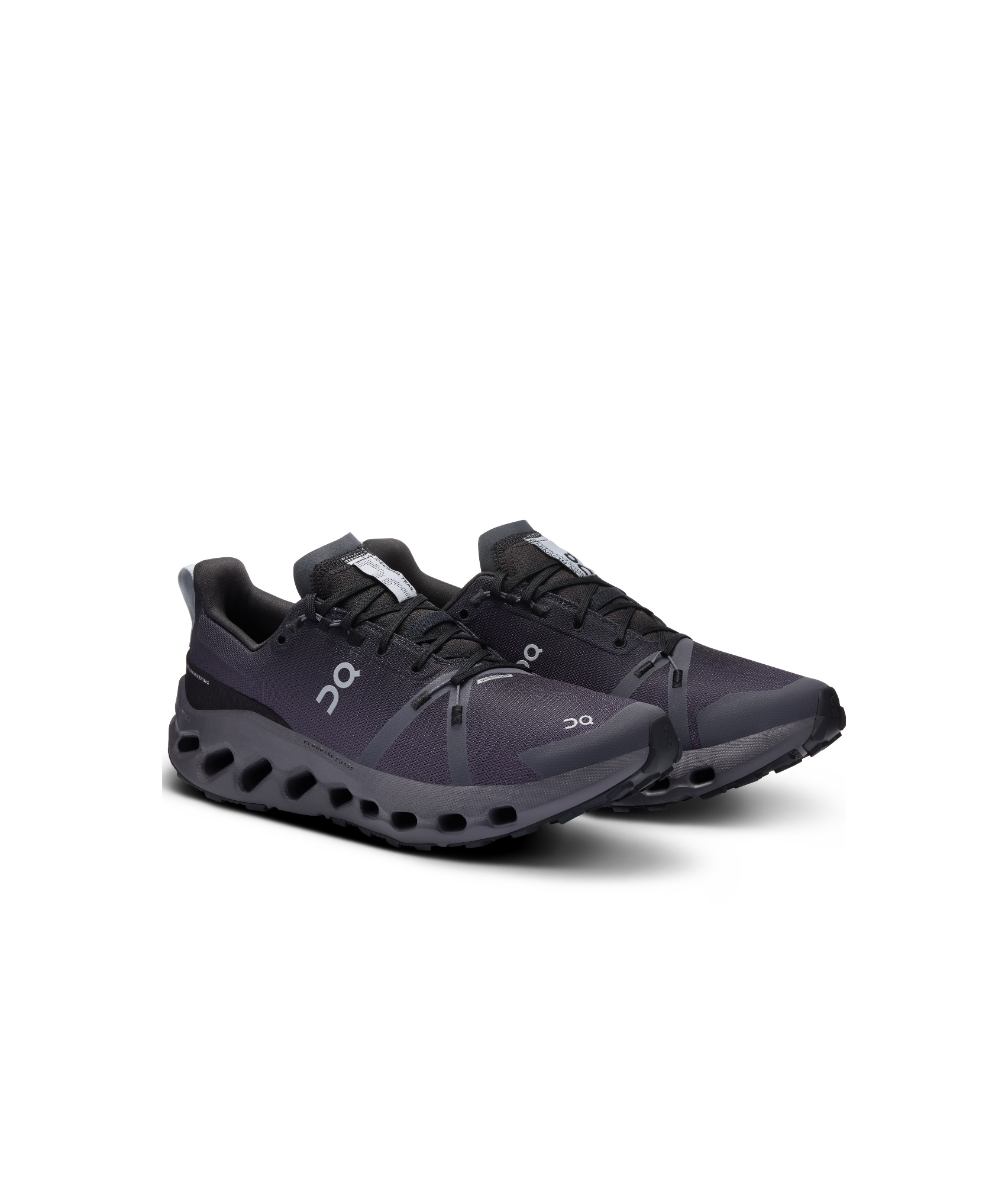 On Running Laced Sneakers In Black