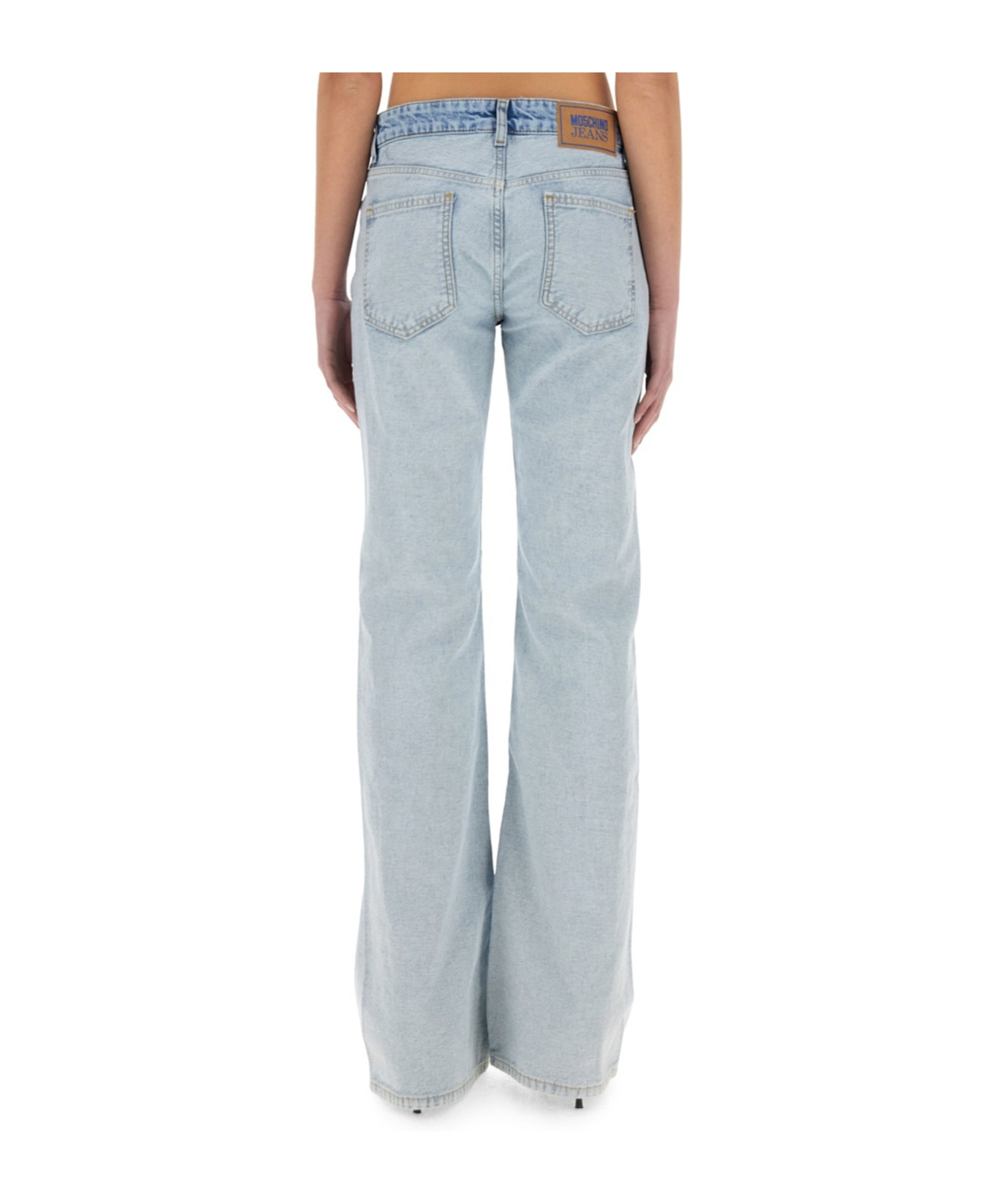 Moschino Denim Trousers With Belt Loops In Blue