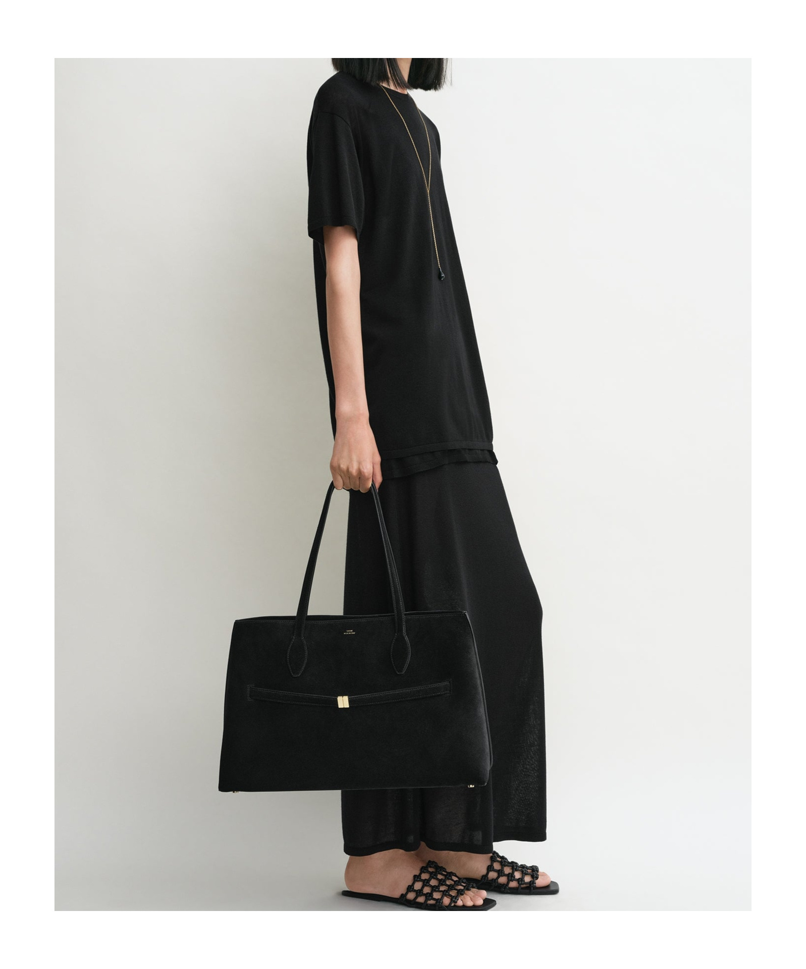 Totême Suede Lounge Tote Black