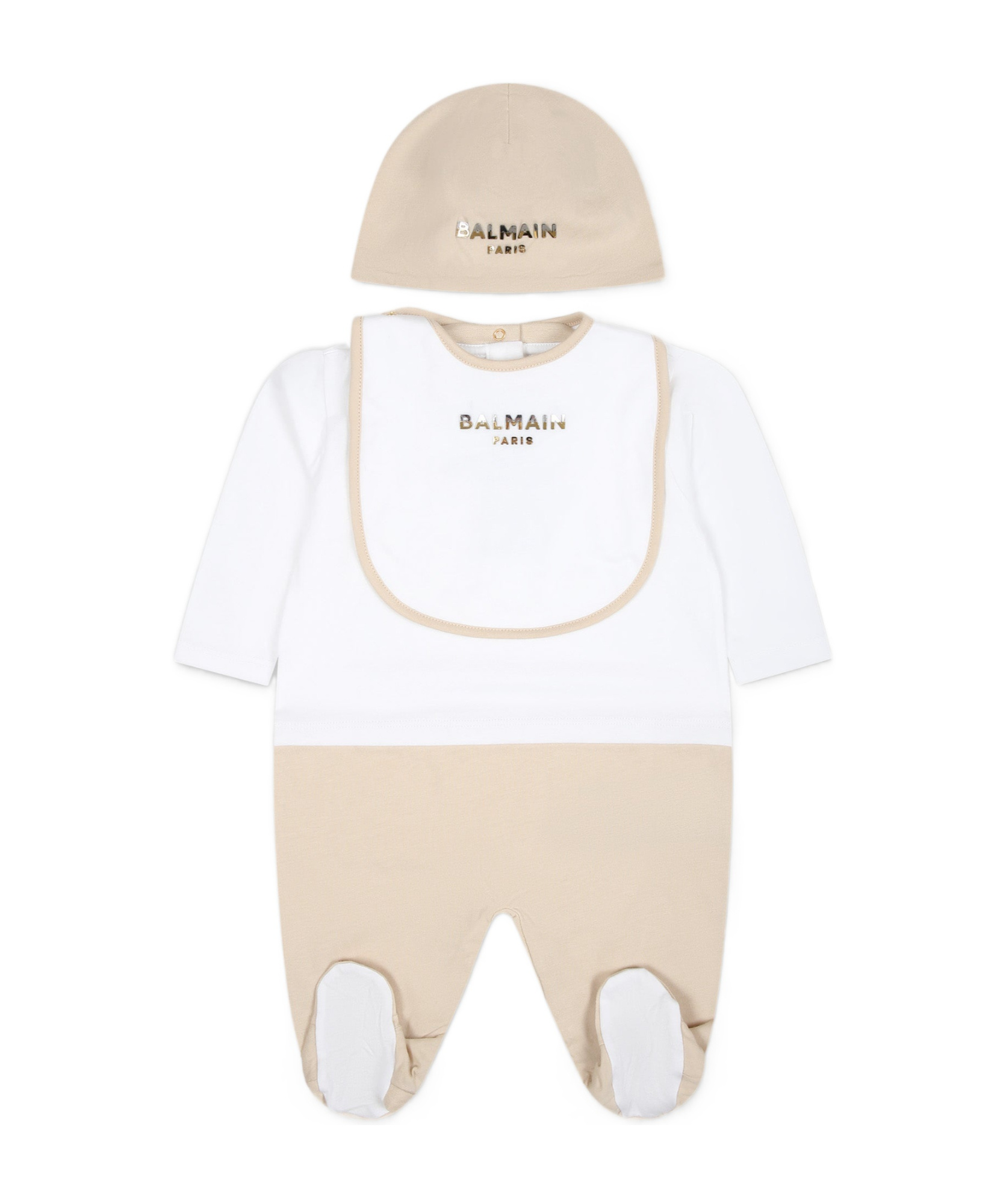 Balmain Round Neck Jumpsuit In White