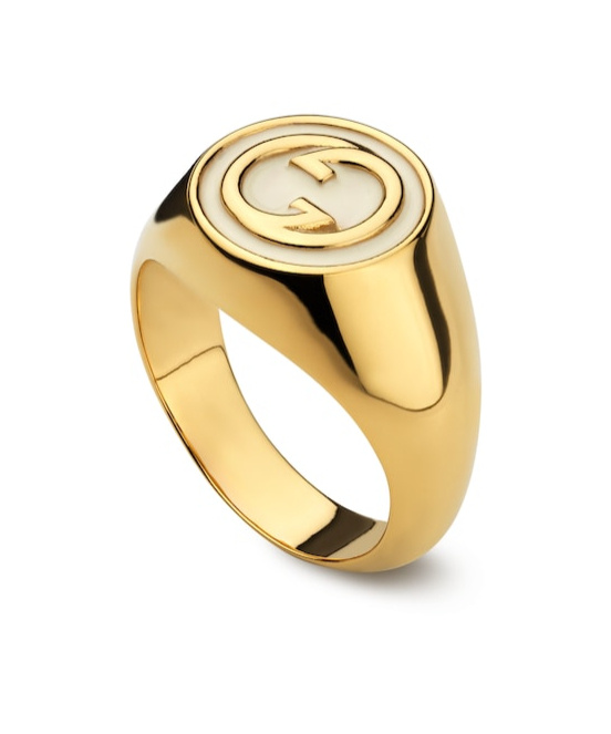 Gucci Blondie Enamel Ring In Yellow