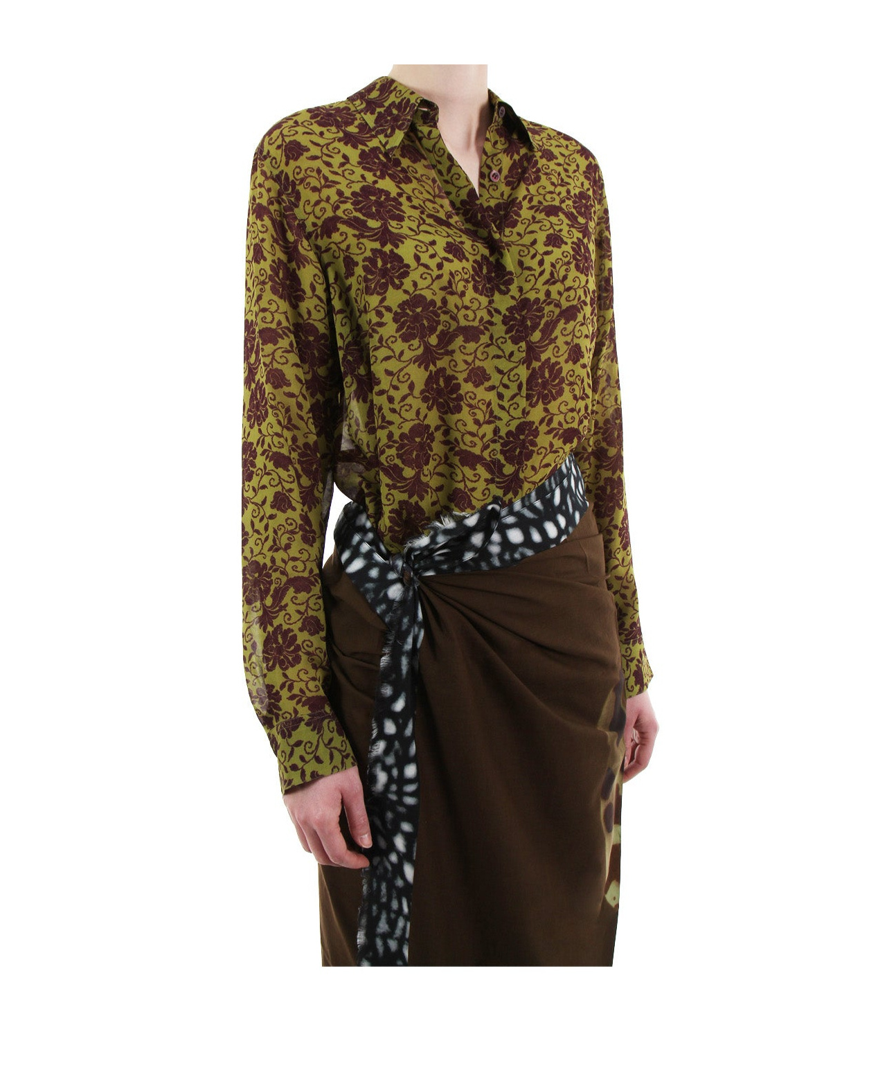 DRIES VAN NOTEN DRIES VAN NOTEN LEOPARD PRINTED SCARF