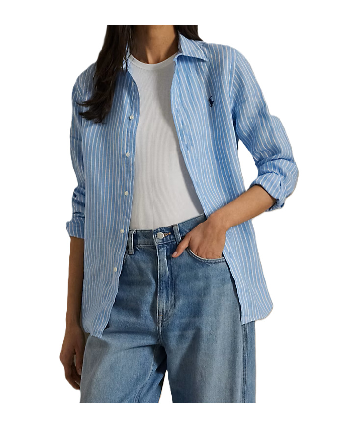 Polo Ralph Lauren Classic Fit Striped Shirt In Blue