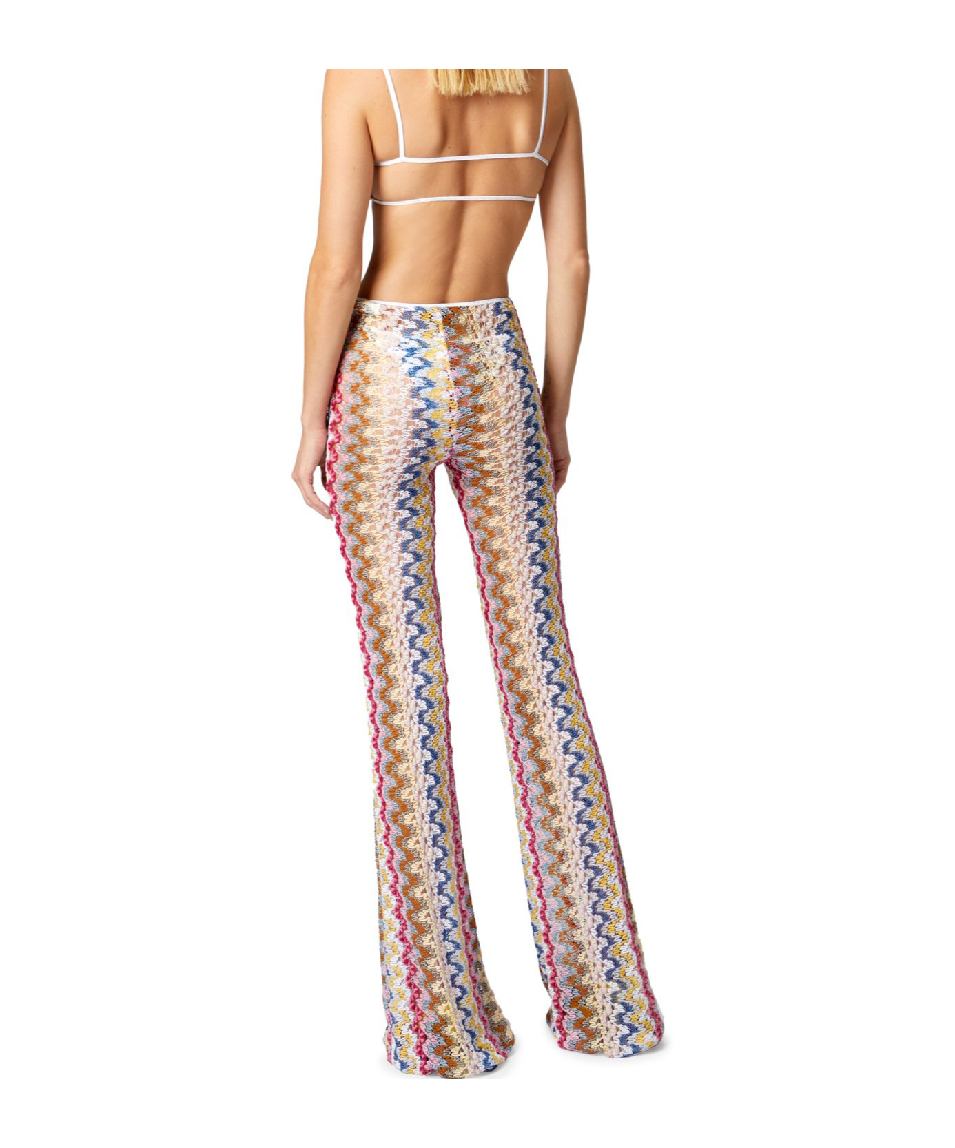 Missoni Low-rise Flared Casual Pants In Multicolor