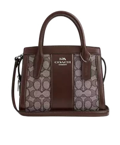 Coach Andrea Jacquard Shoulder Bag In Black