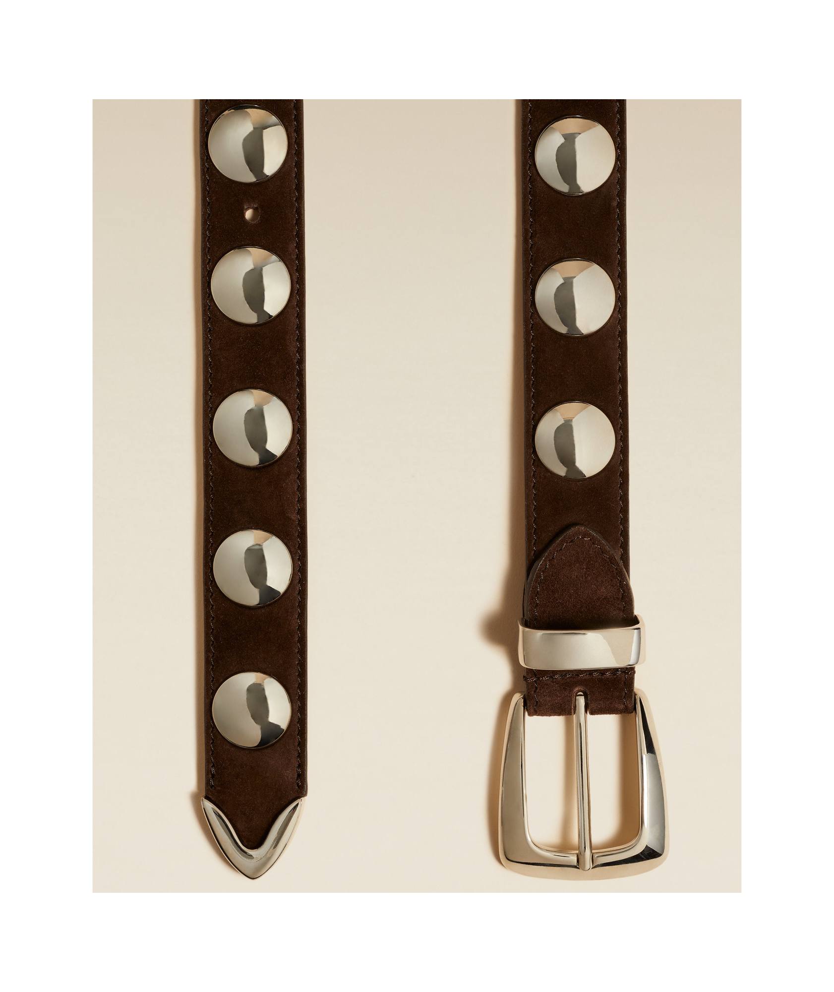 Shop Khaite The Benny Suede Belt In Multicolor