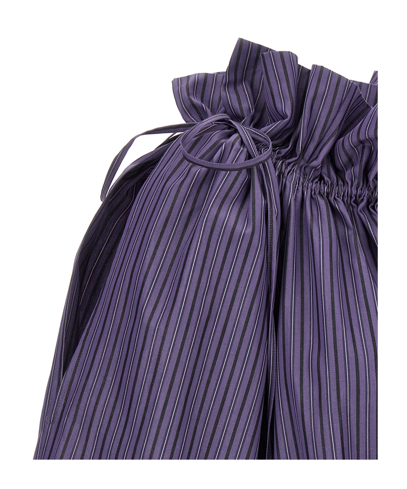 Dries Van Noten Frilled Top With Elasticated Hem And Long Sleeves