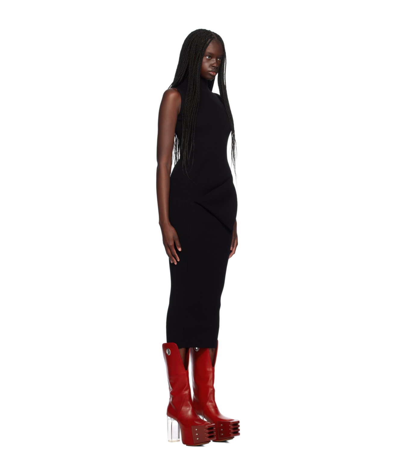 Rick Owens Sl Babel Maxi Dress In Black