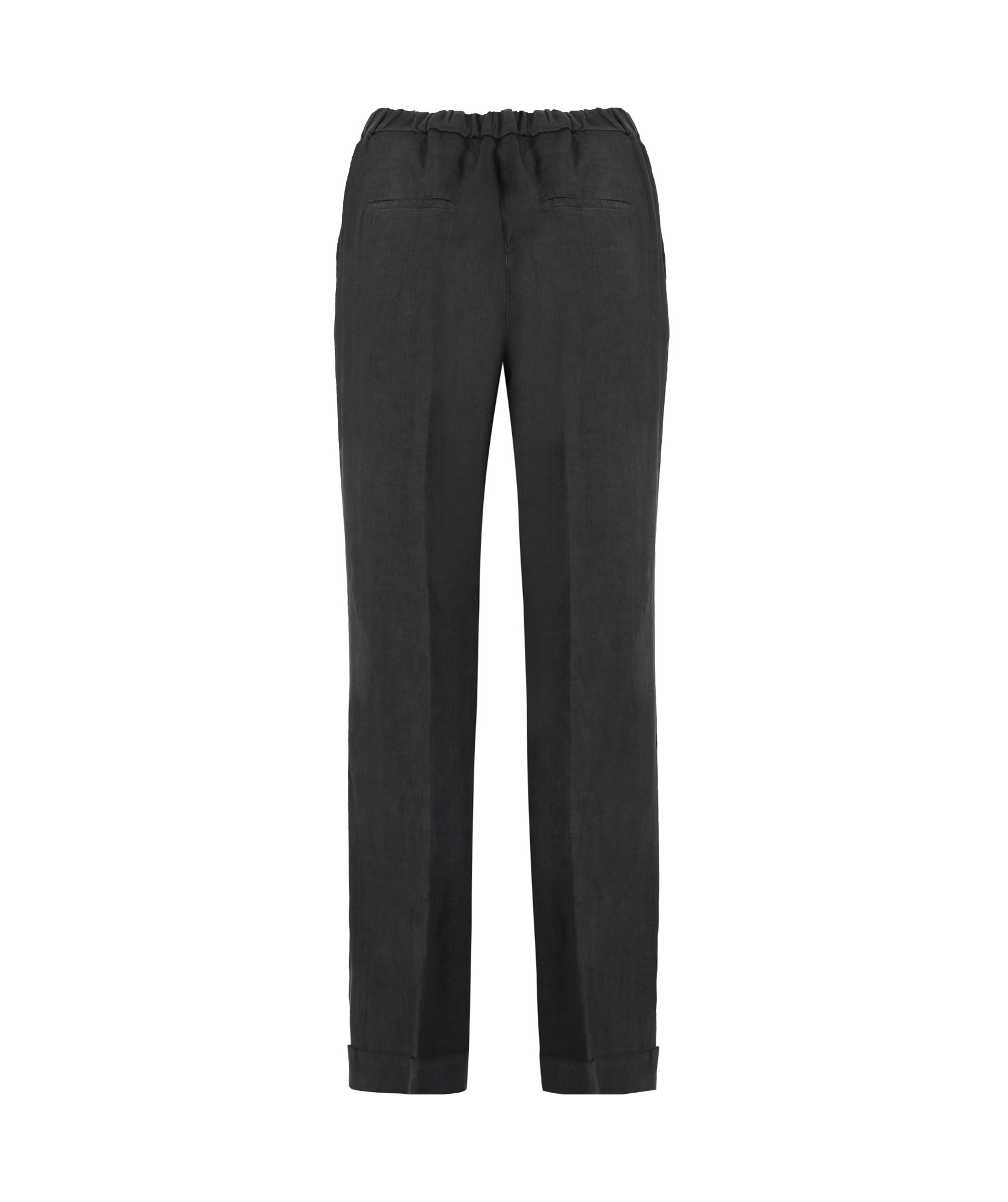 Peserico Elastic Waist Casual Pants In Black
